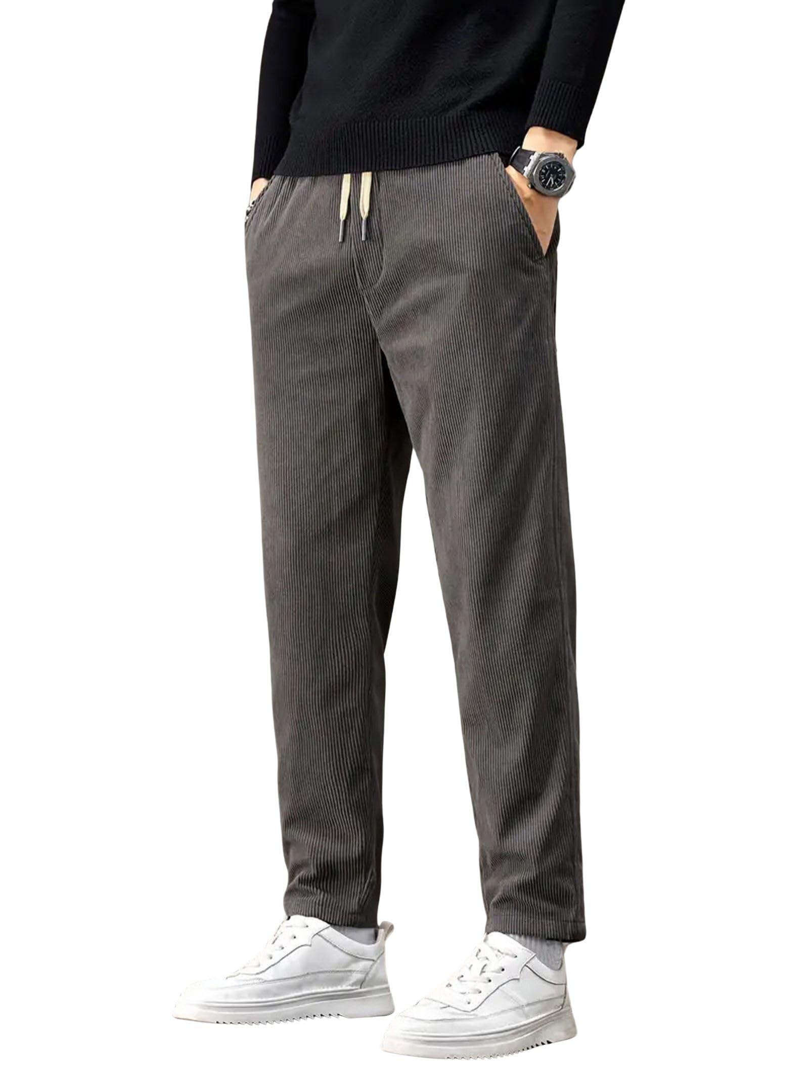 Samfor Men's Grey Corduroy Pants