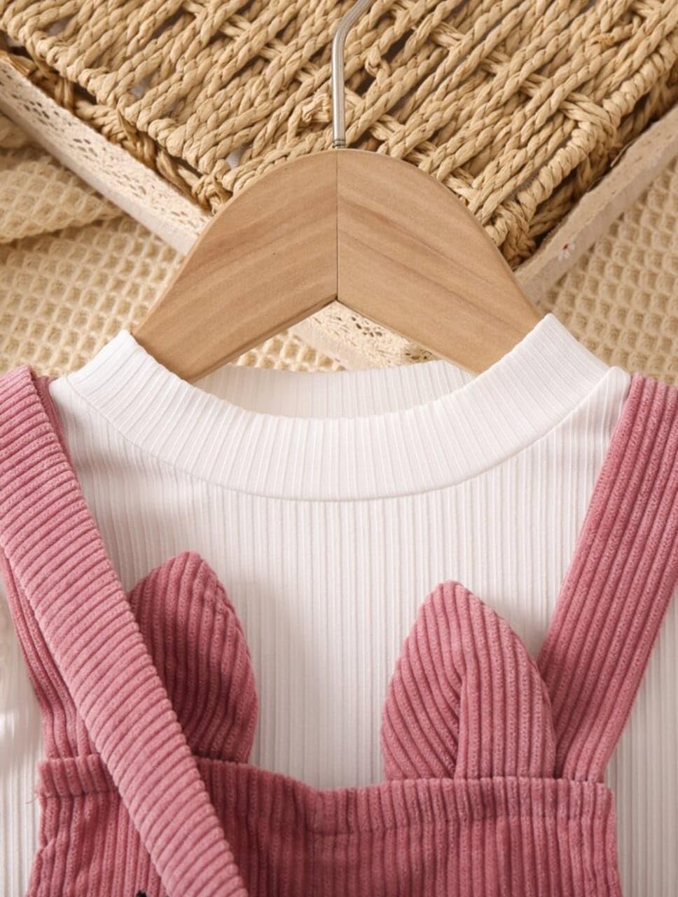 Ninas Baby Girls Top and Dungarees Set - Pink - Image 3