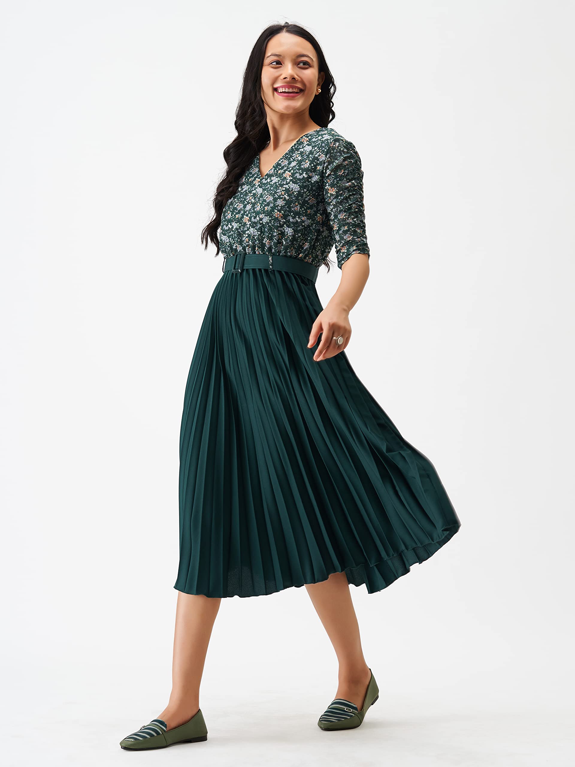 AASK Dress for Women - Green - Image 2