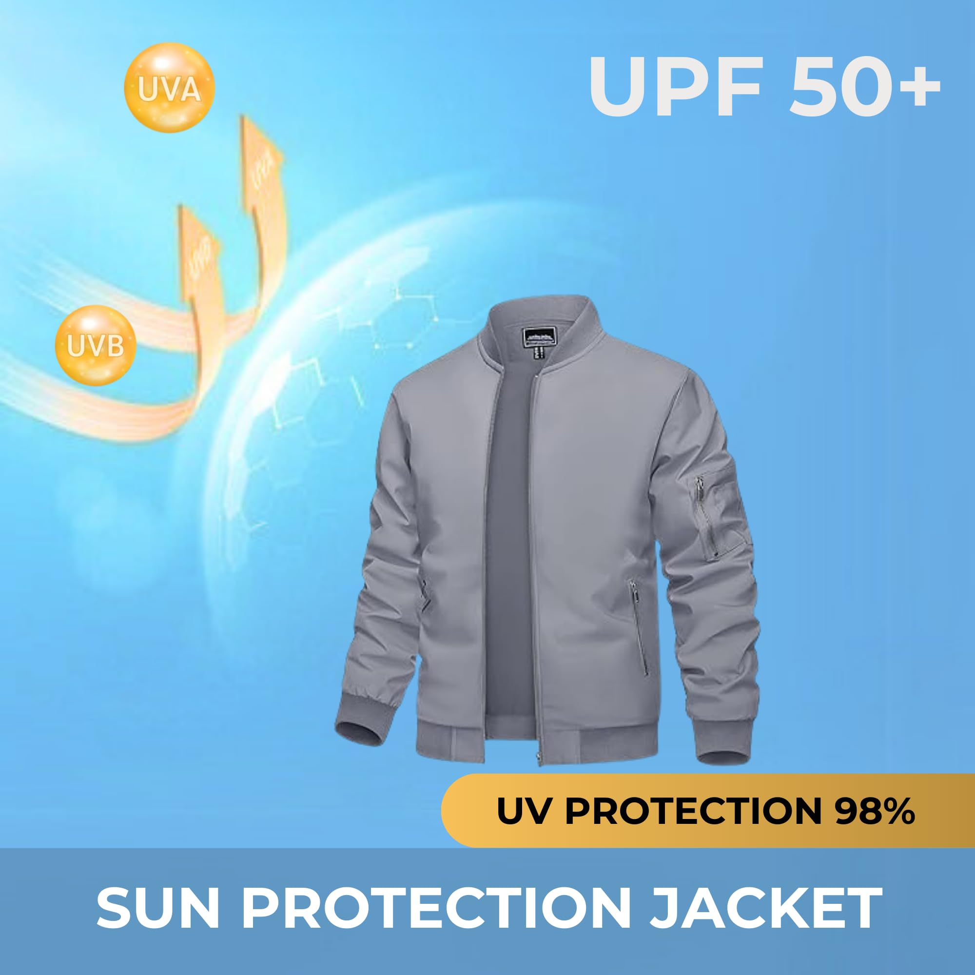 MIA FASHION Men's Bomber Jacket - Grey - Image 2