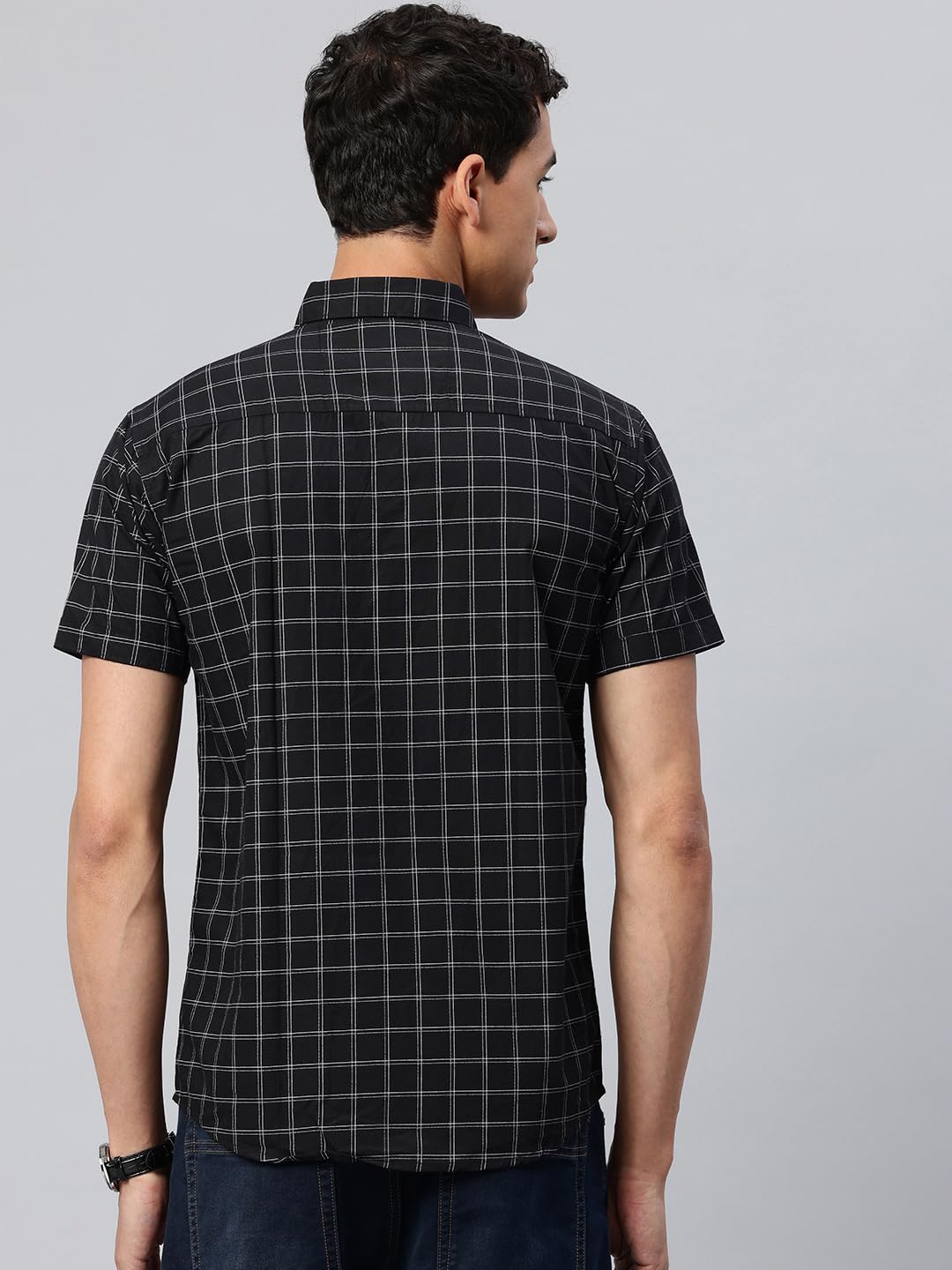 Majestic Man Checked Casual Shirt - Image 4