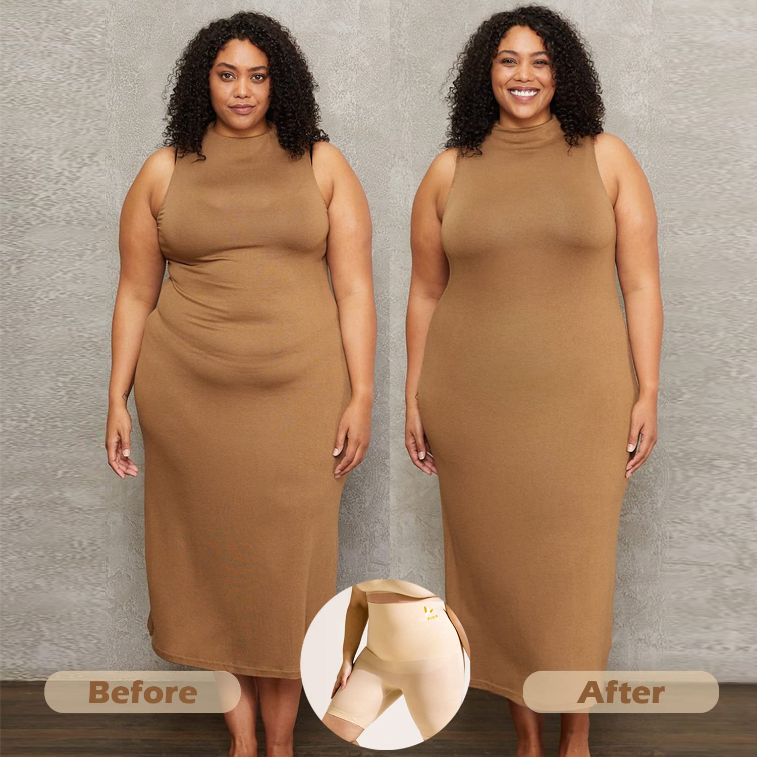 FIT PICK High Waist Shapewear for Women - Beige - Image 2