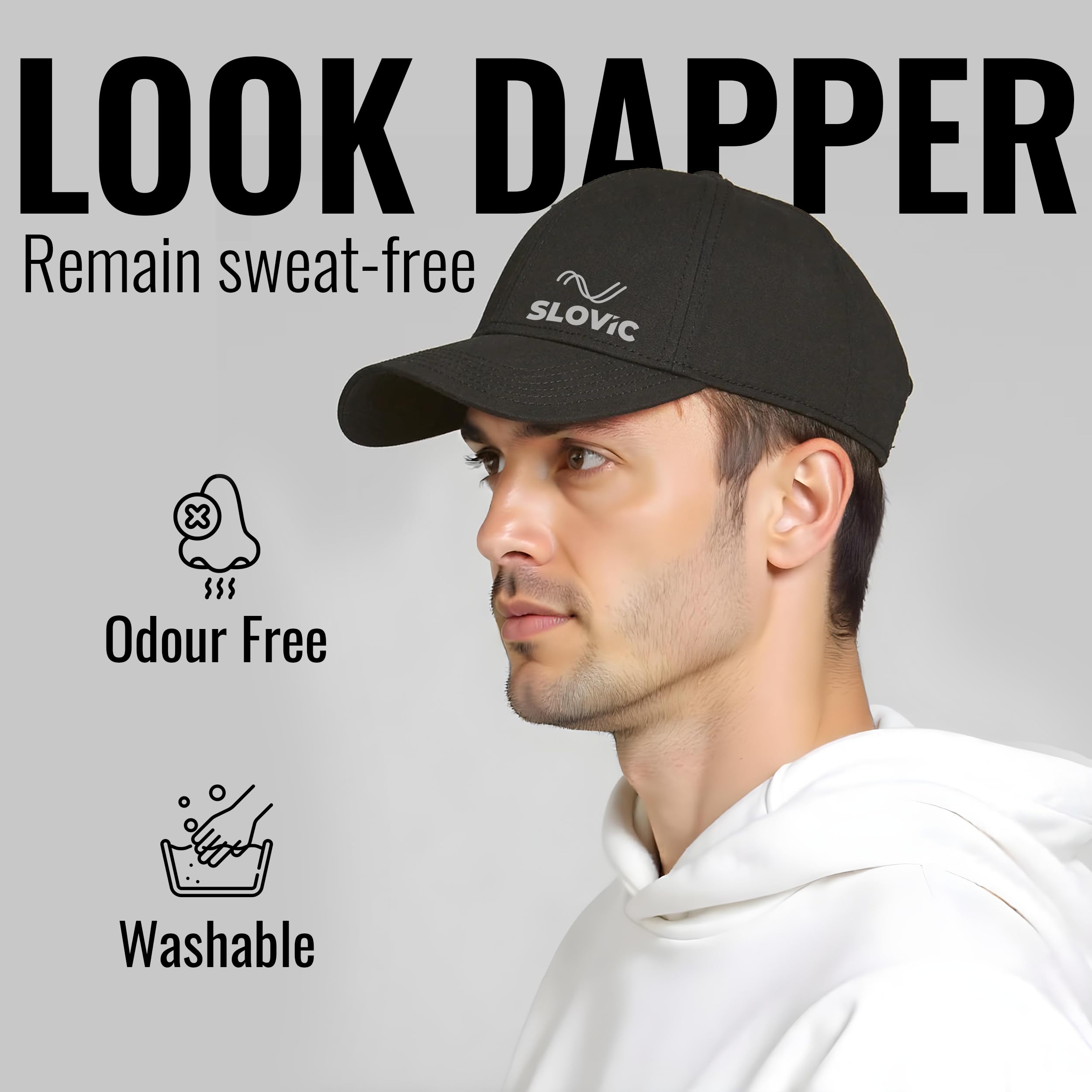 SLOVIC Unisex Black Baseball Cap - Image 4