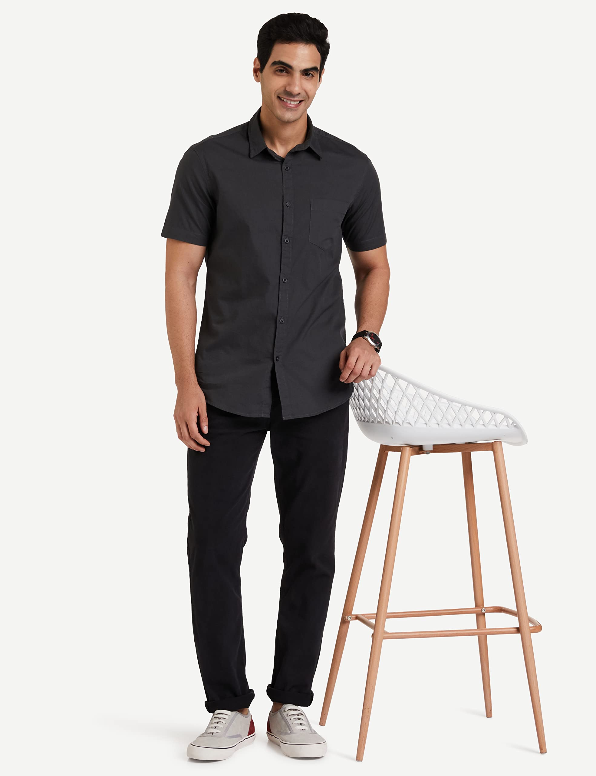 Symbol Men Cotton Shirt - Casual Half Sleeve - Image 3