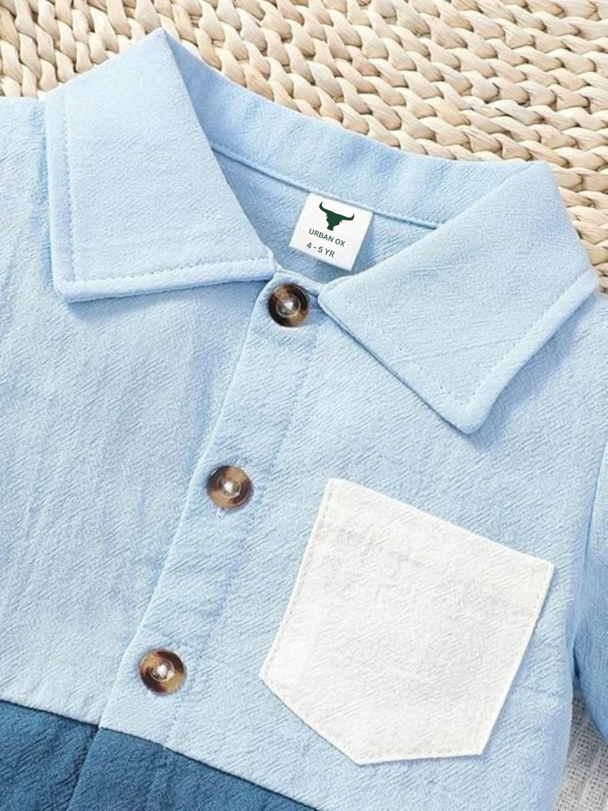 URBAN OX Boys Poly Cotton Solid Co-Ords Set - Multi-Color - Image 5