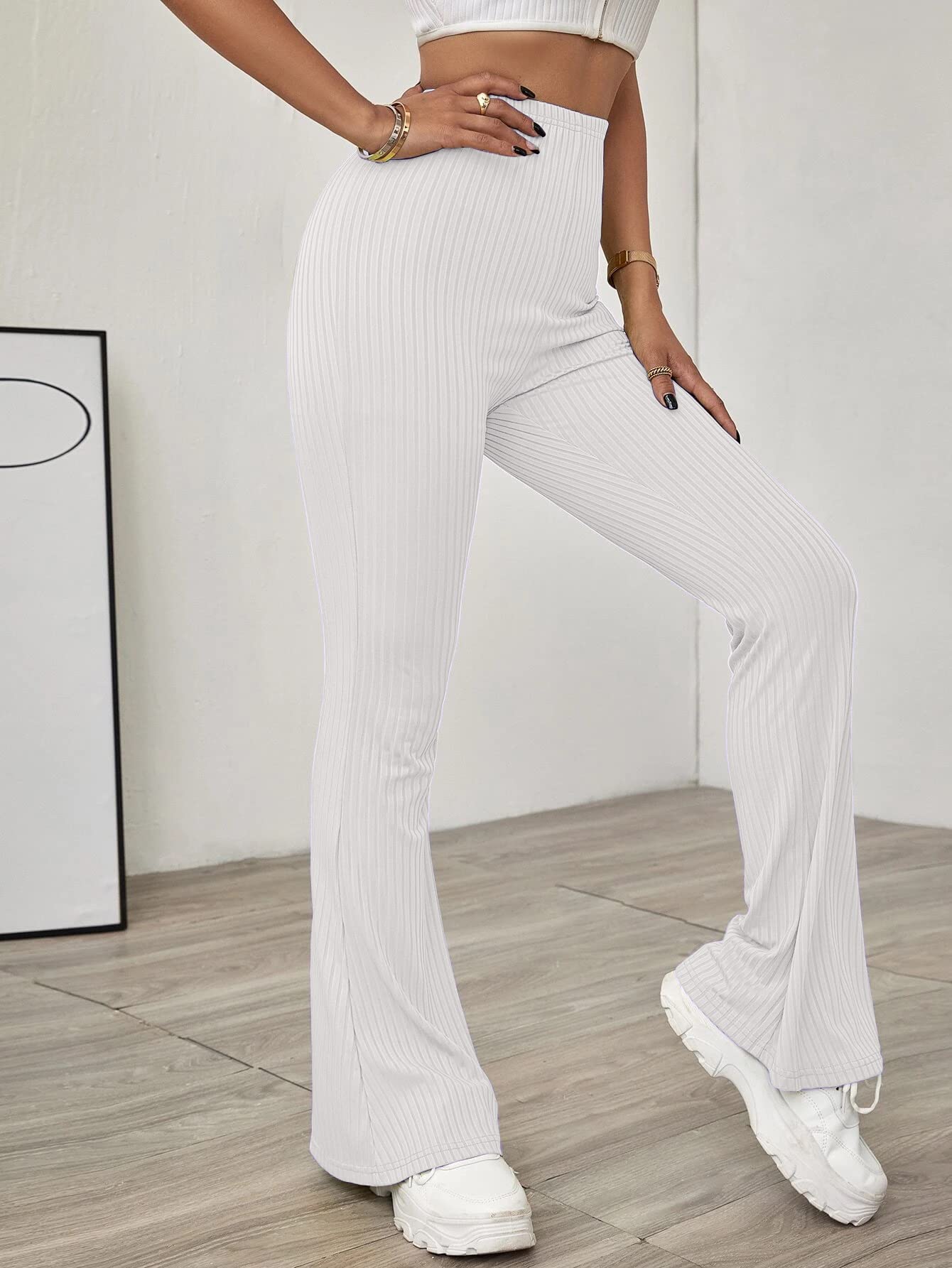 Shasmi Women's Yoga Dress Pants - White - Image 4