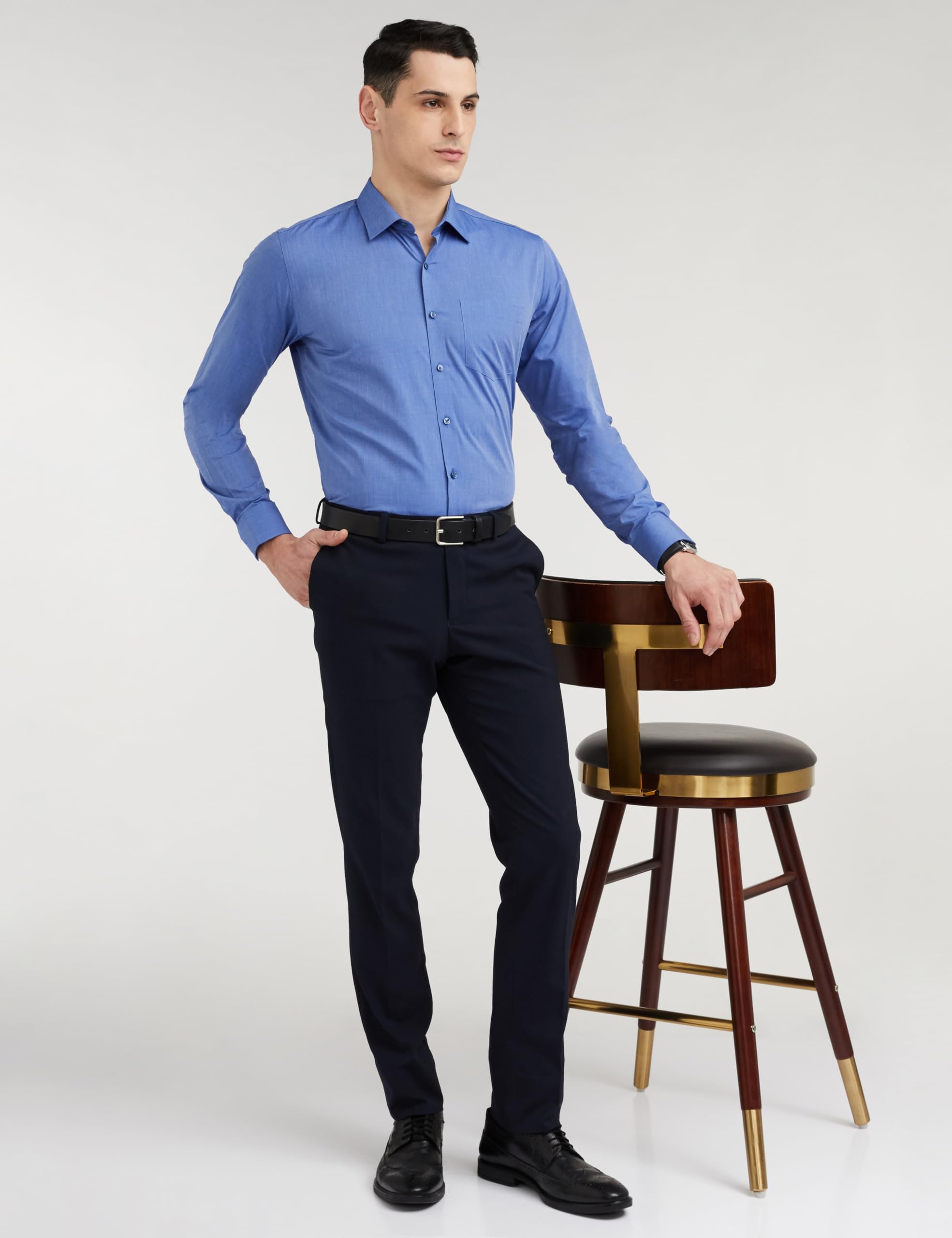 Van Heusen Men's Formal Shirt - Blue - Image 3