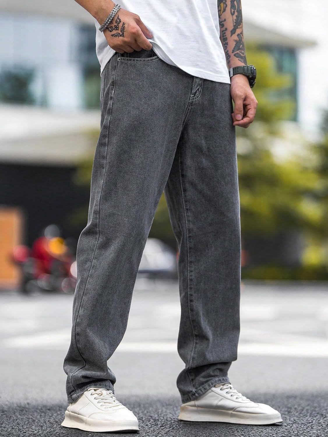 KOTTY Men's Grey Denim Jeans - Image 2