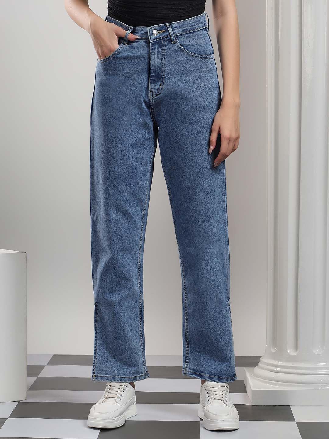 KOTTY Women's Blue Horizon Straight Jeans - Image 4