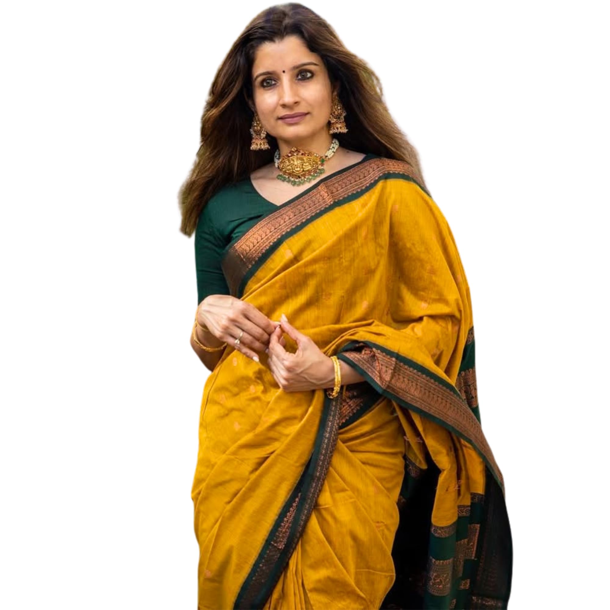 Gadwal Cotton Saree with Zari Border