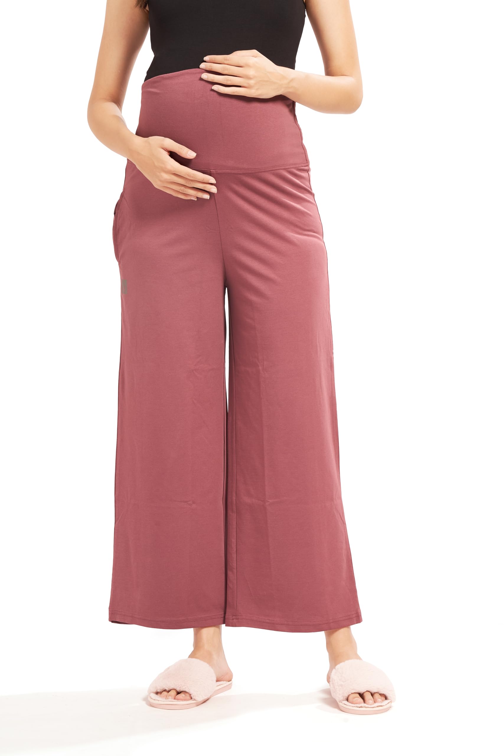 GarbGlide Maternity Pants for Women - Cotton Lycra - Image 4