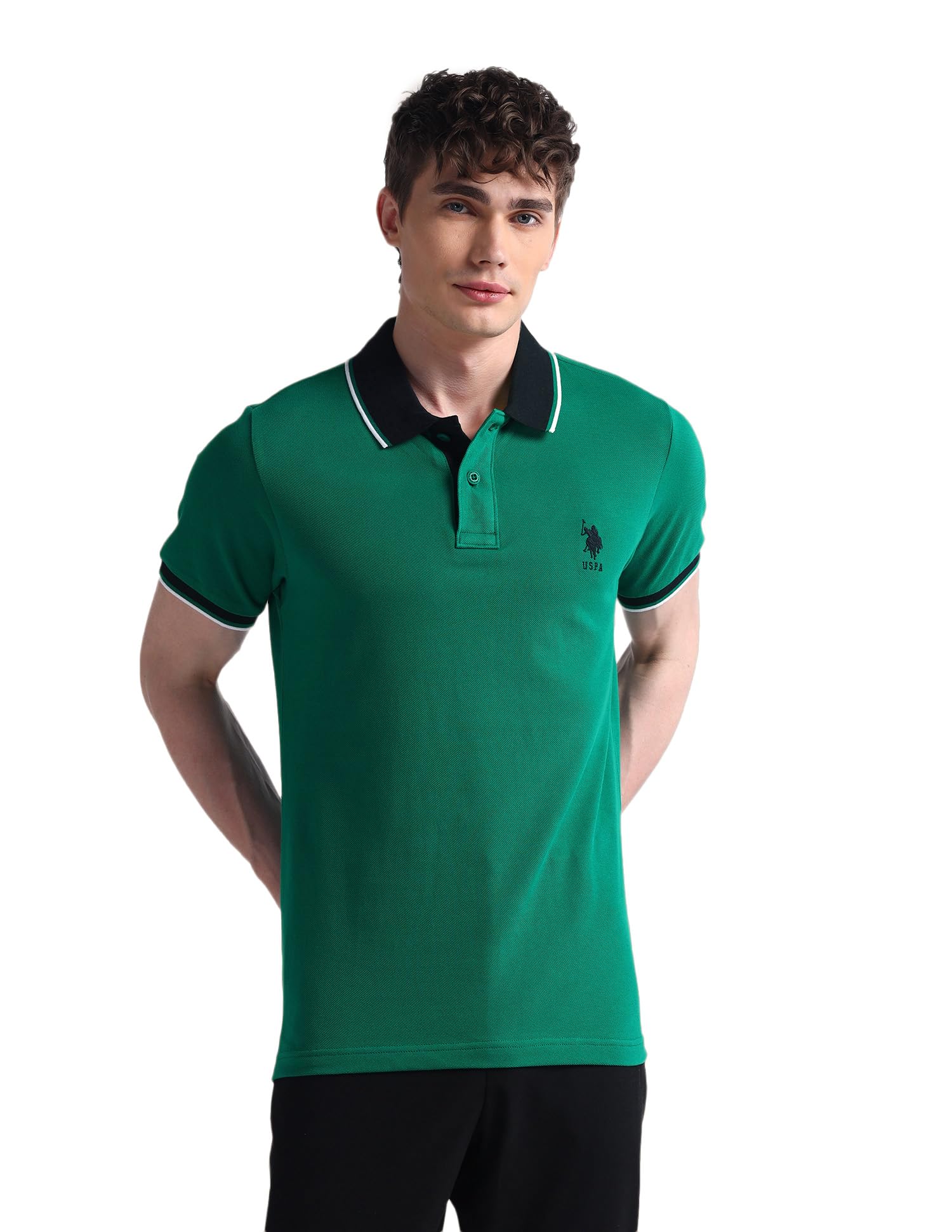 U.S. Polo Assn. Men's Green Polo Shirt