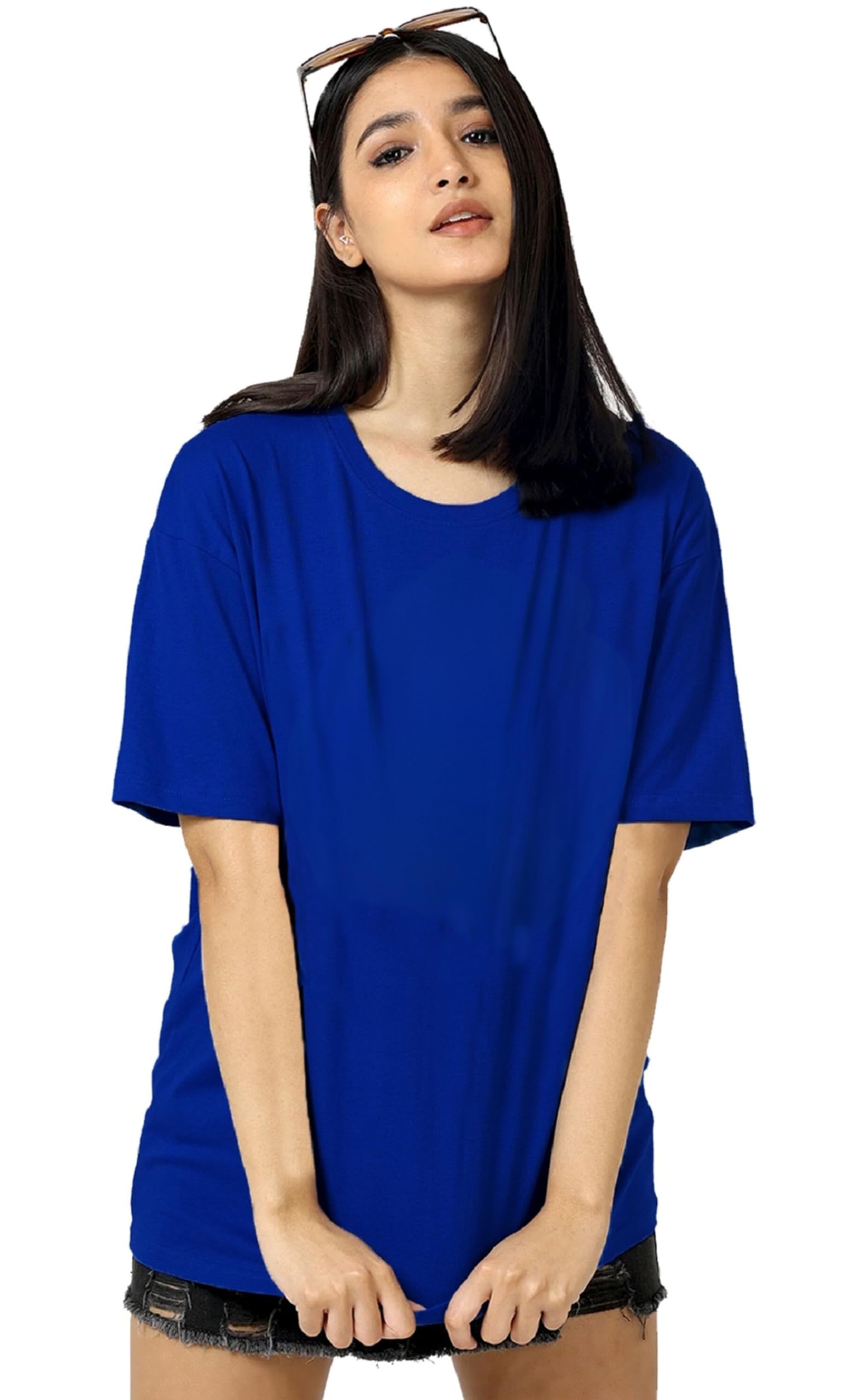 LEOTUDE Women's Oversized Cotton Blend T-Shirt