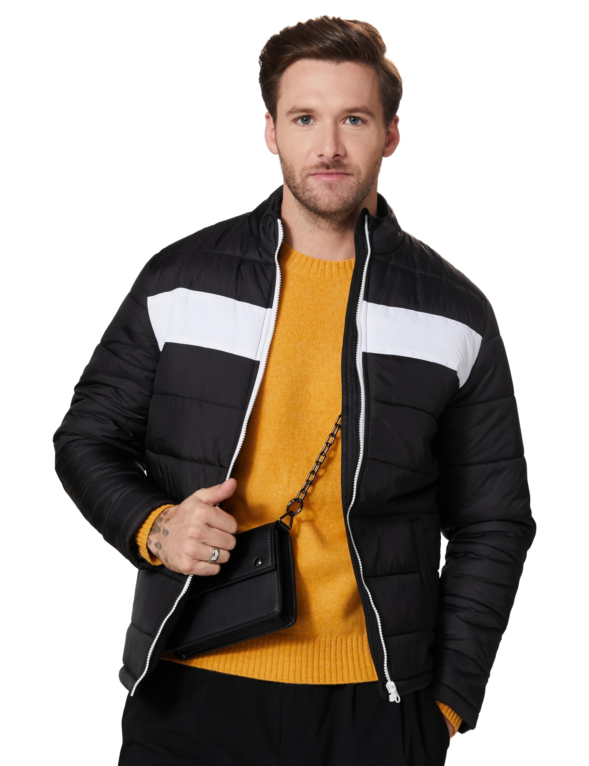 Symbol Men Polyester Quilted Bomber Jacket