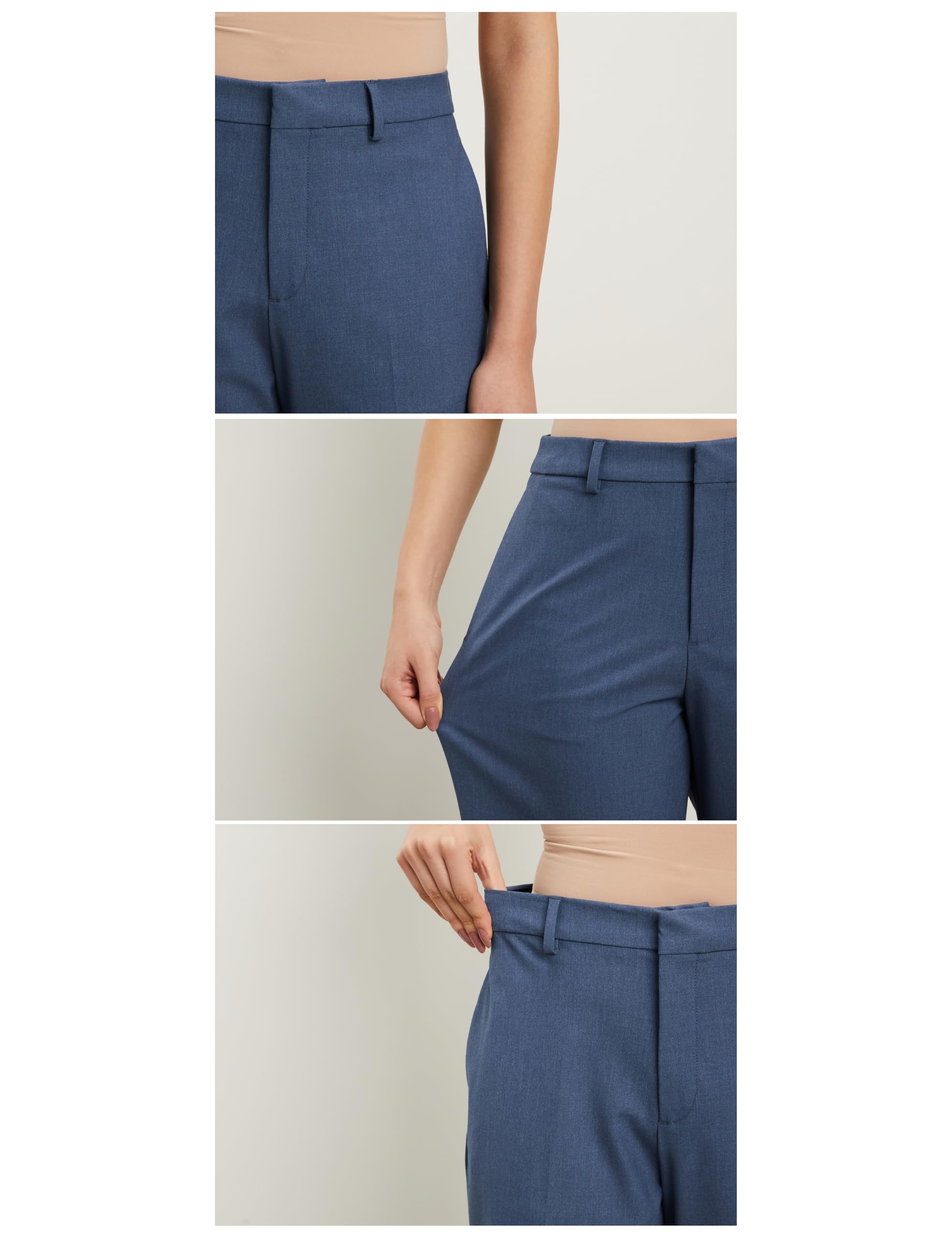 Symbol Wide Leg Trousers for Women - Indigo Blue - Image 4