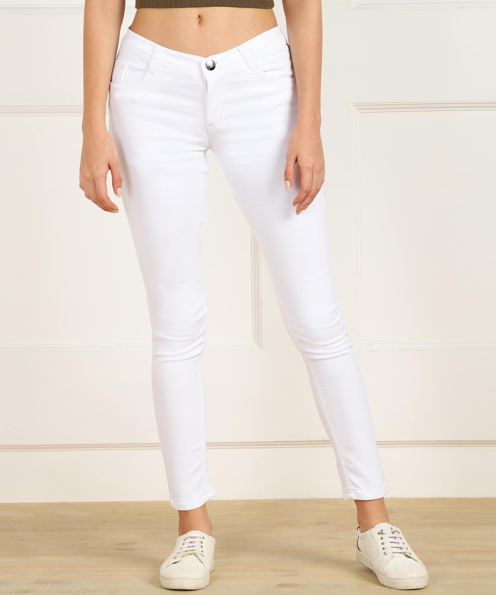 Nifty Women's Denim Jeans - White - Image 2