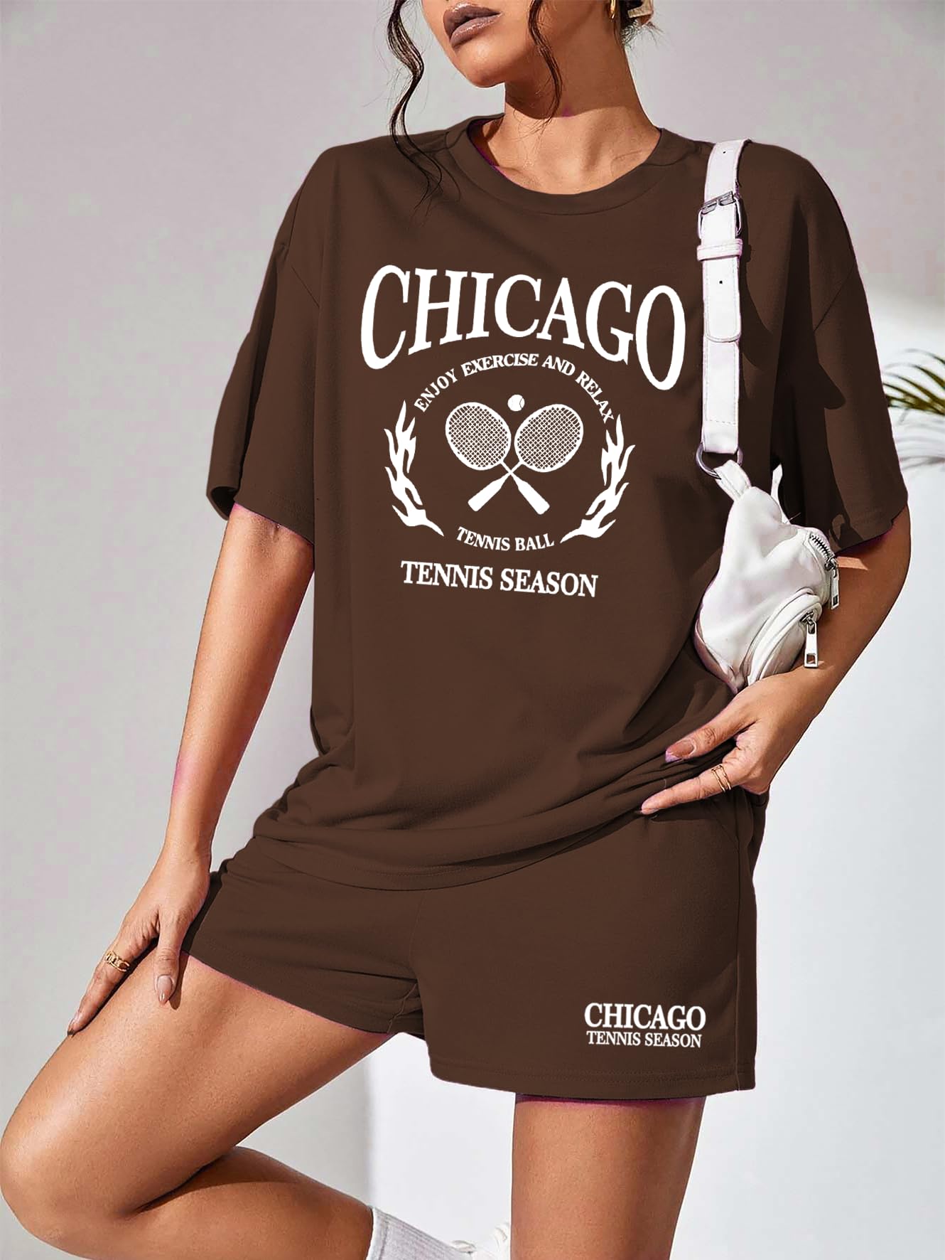 KSHS Women's Brown Cotton Printed Night Suit - Image 3