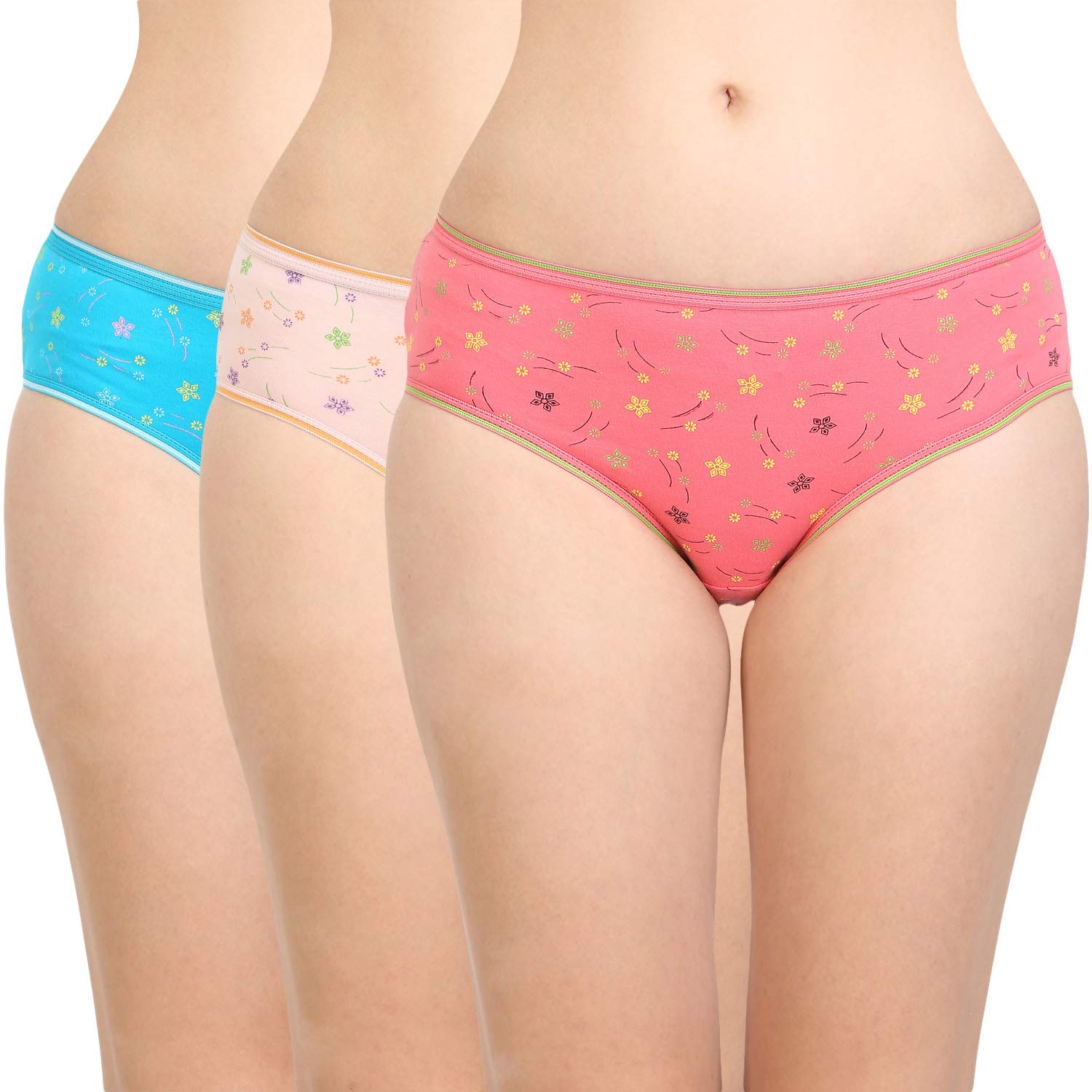 BODYCARE Women's Cotton Hipster Briefs