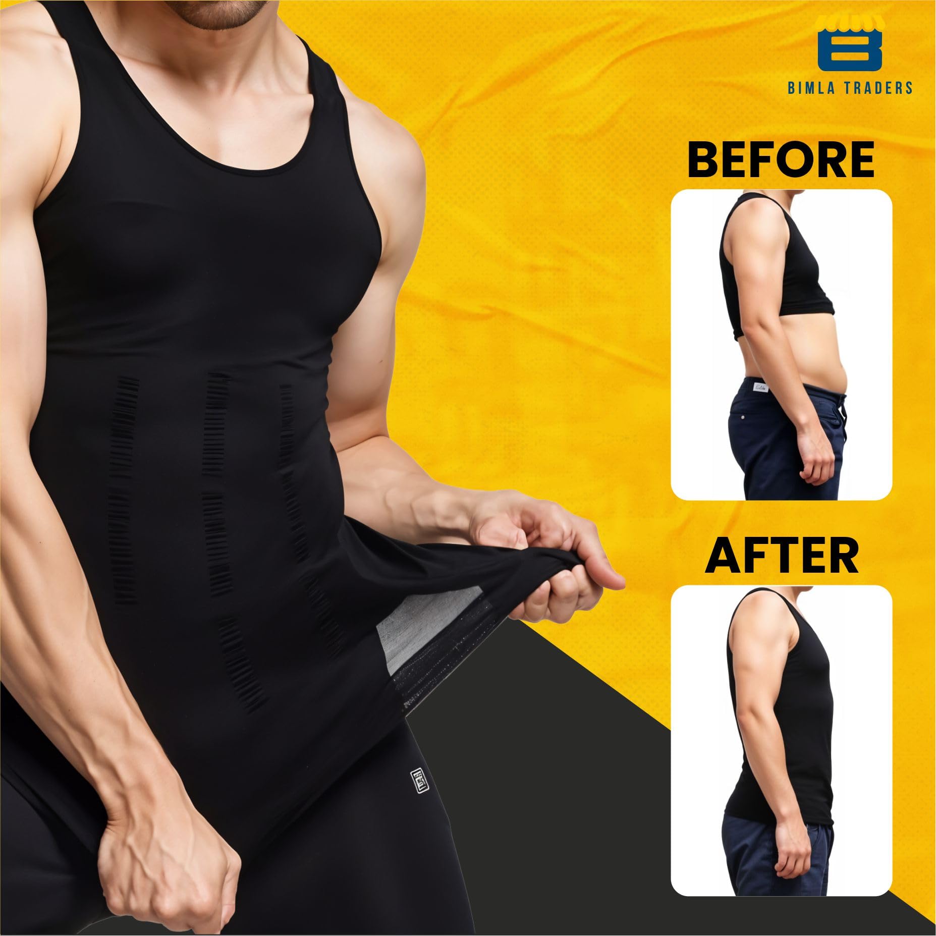 Btag Men's Slimming Body Shaper Vest - Image 5