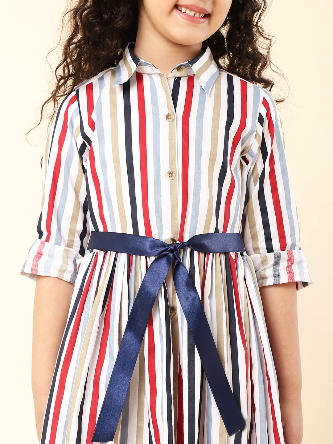 A.T.U.N. Girl's Cotton Skater Dress - Multi - Image 5