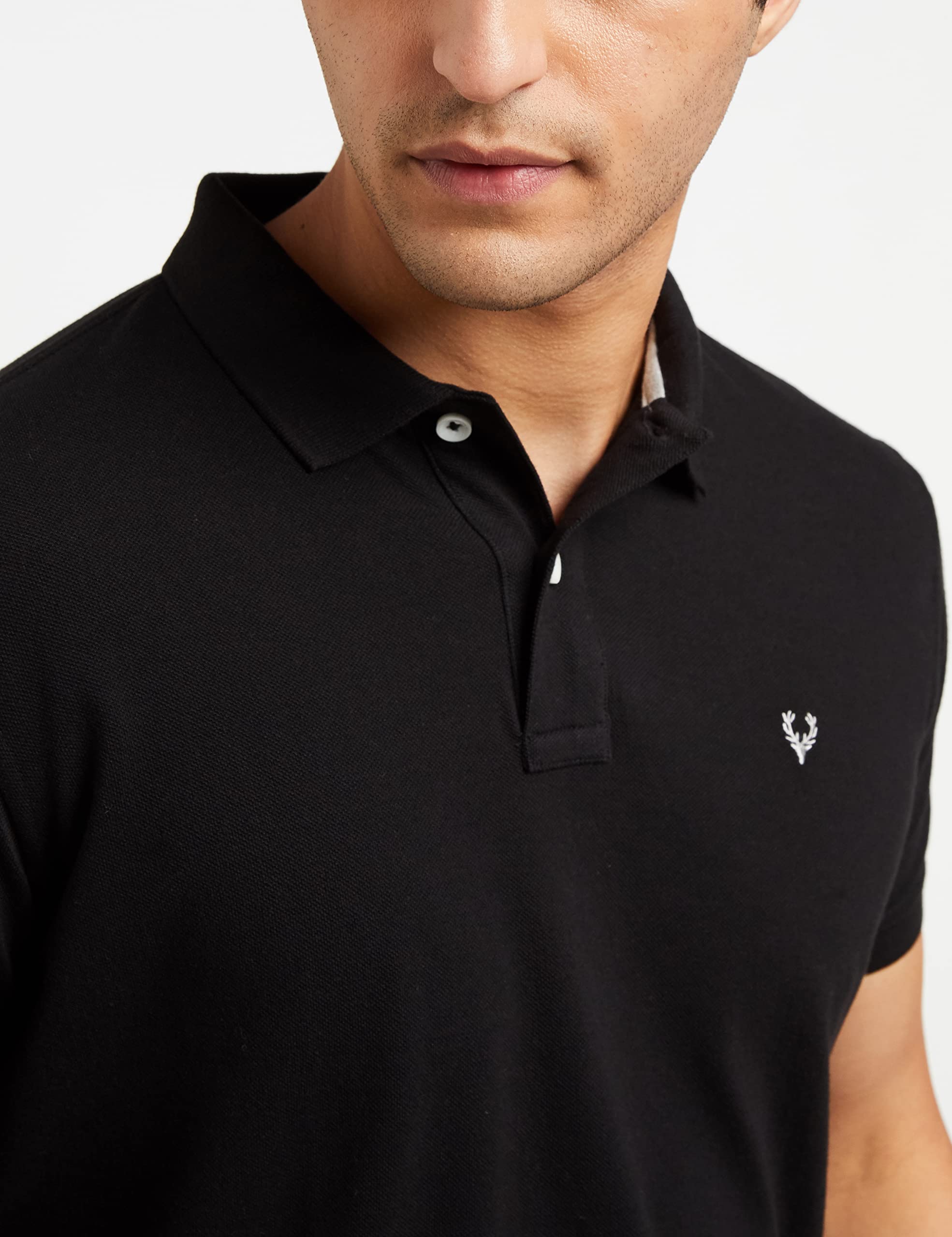 Allen Solly Men Polo T-Shirt - Jet Black - Image 4