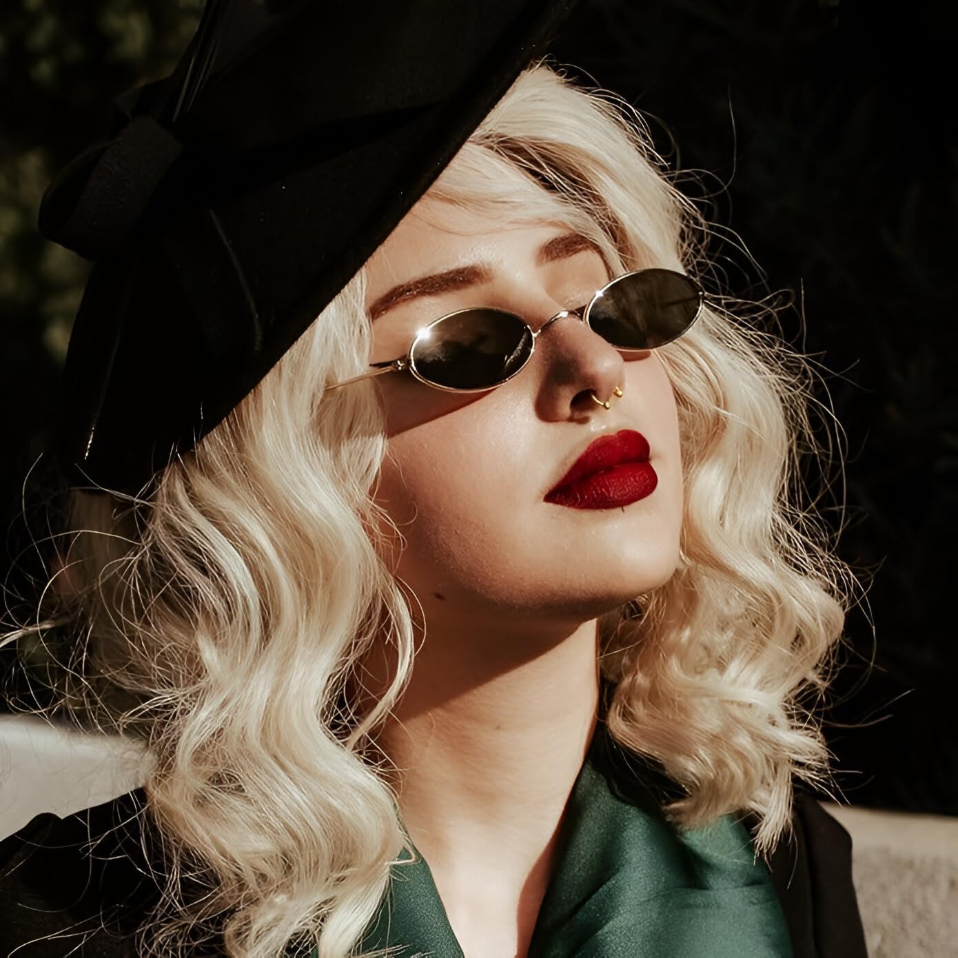 TheDarker Diamond Cat Eye Sunglasses for Women - Image 2