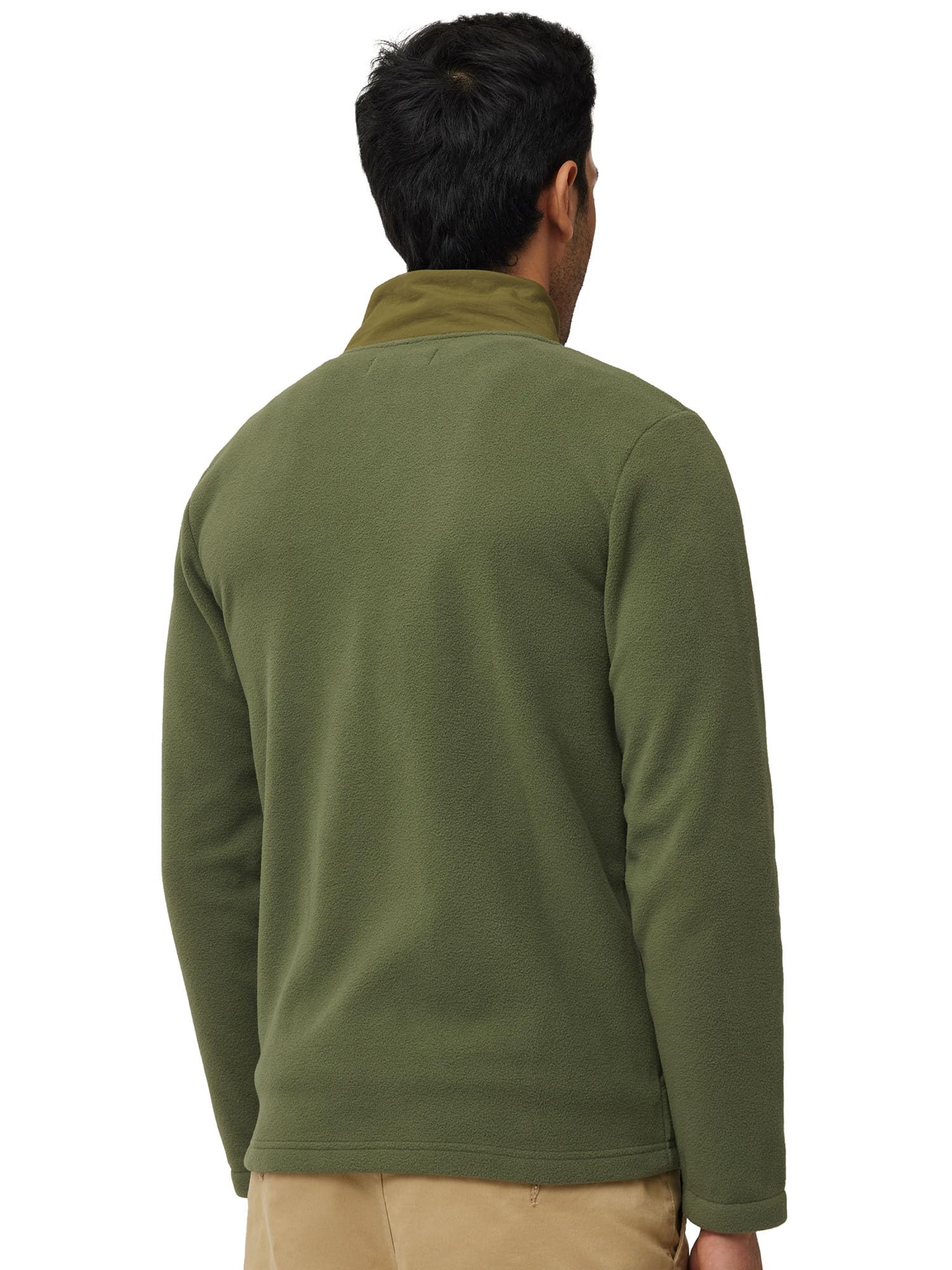 XYXX Men's Olive Green Fleece Jacket - Image 3