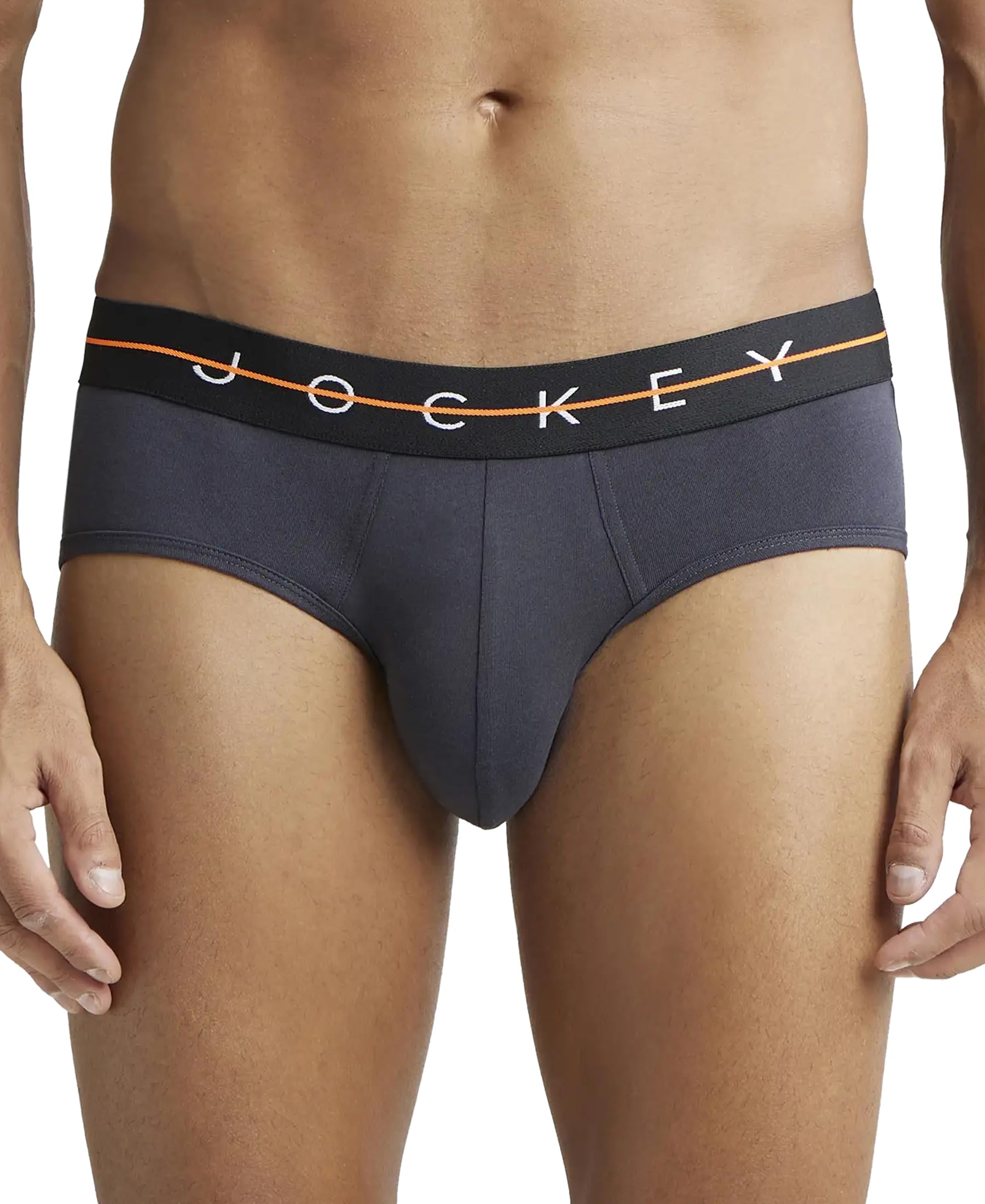 Jockey Men's Cotton Stretch Brief - Graphite