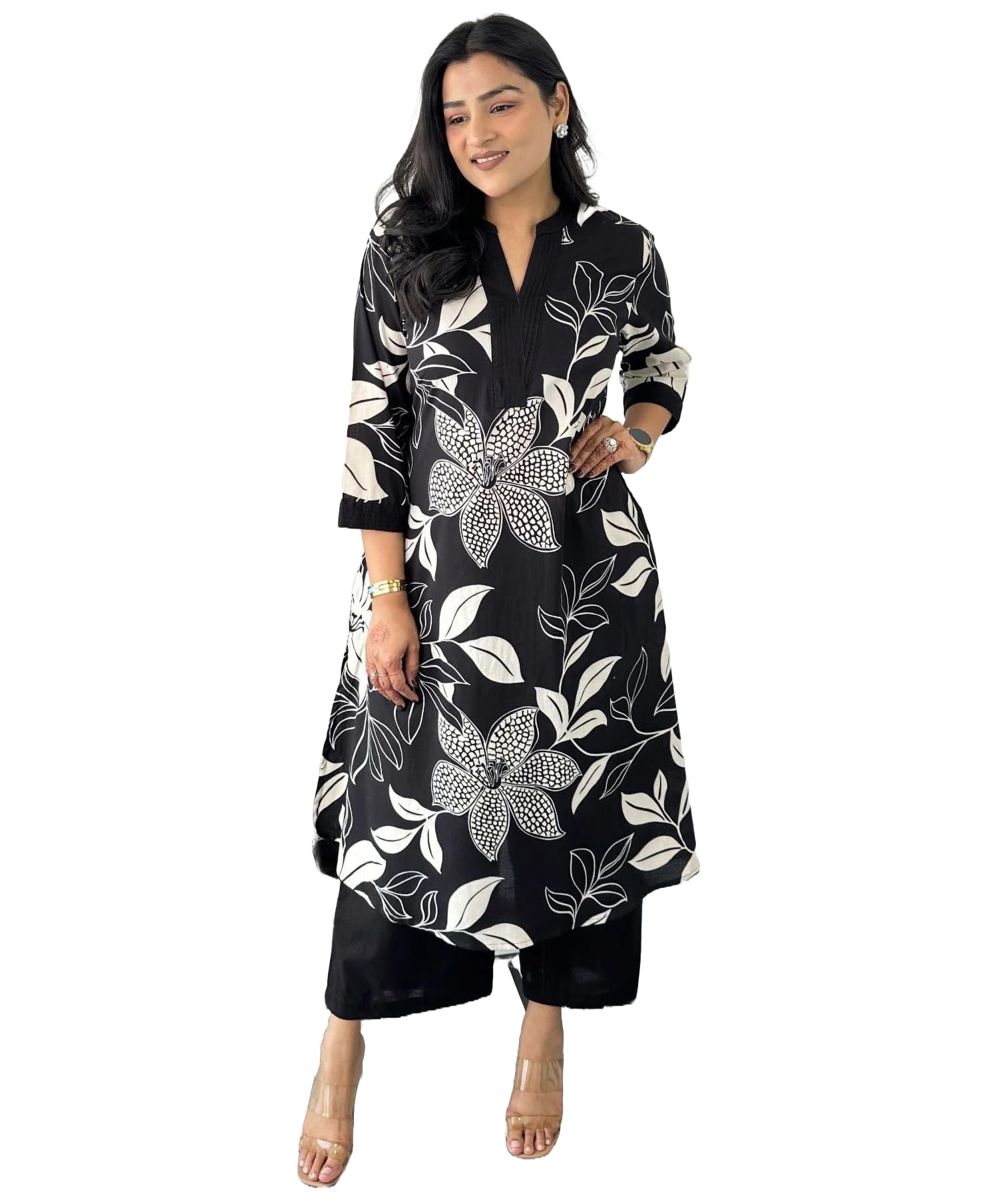 LookMark Women's Floral Printed Kurta and Palazzo Set