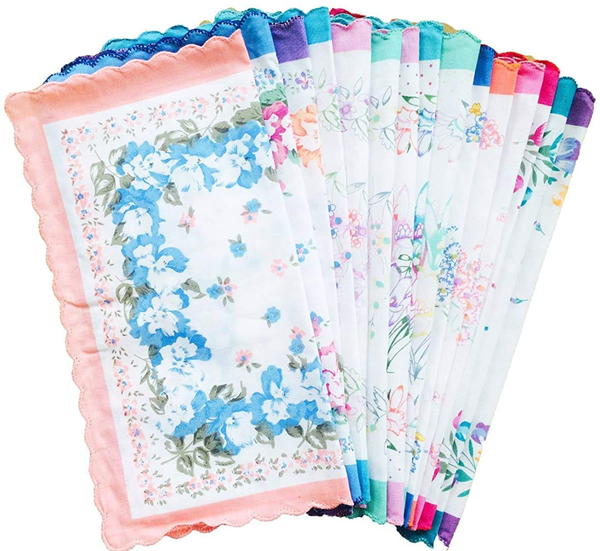 S4S Women's Cotton Cut Work Handkerchief - Floral - Image 2