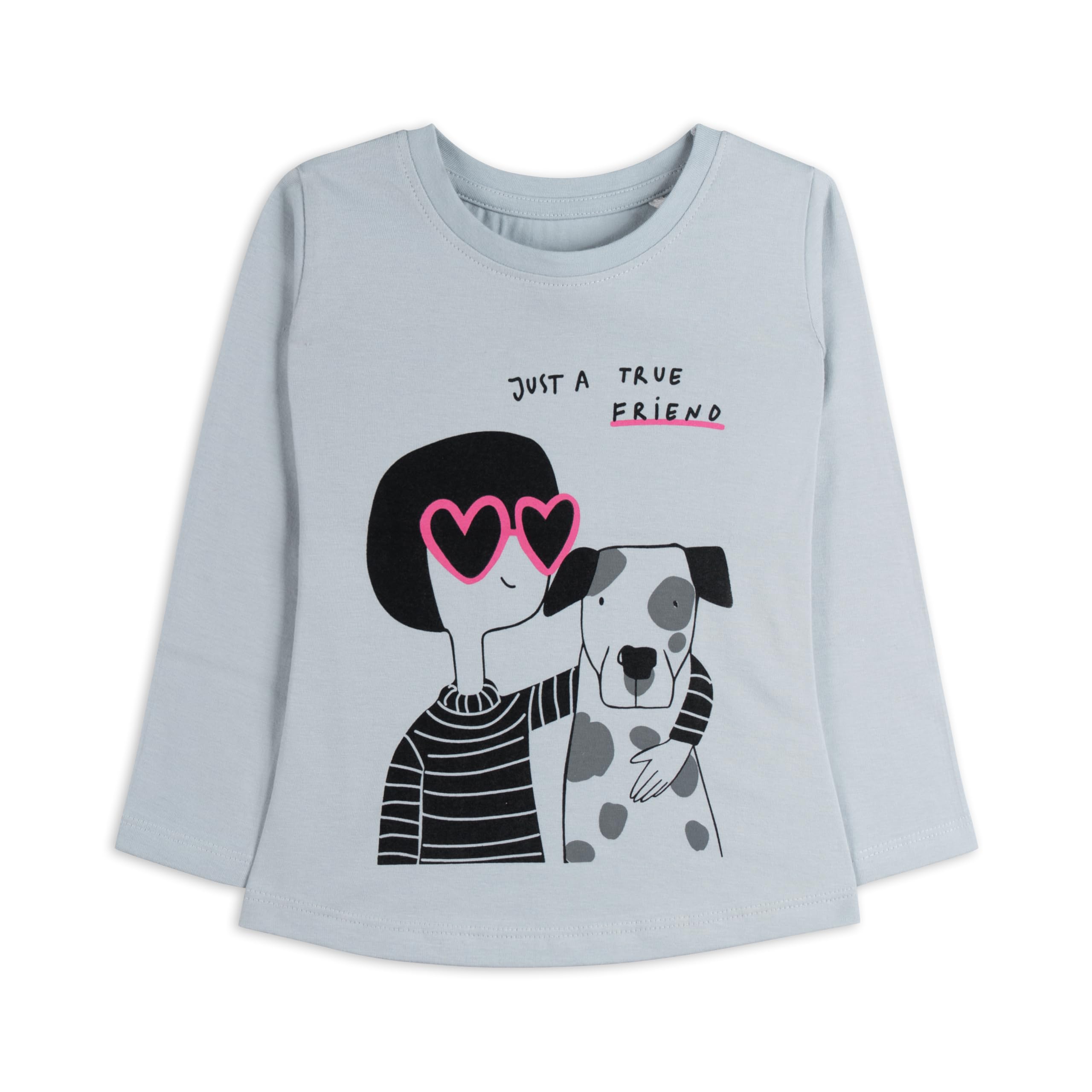 Real Basics Girls Full Sleeves Tshirt - Grey