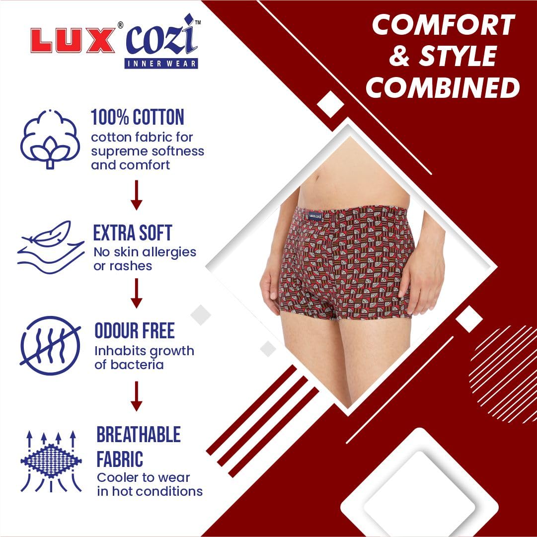 Lux Cozi Men Cotton Trunks Multicolour - Image 2