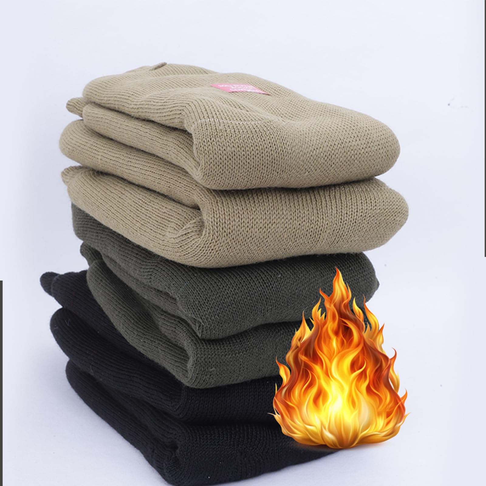 Diversa Men's Multicolor Woollen Calf Socks - Image 4