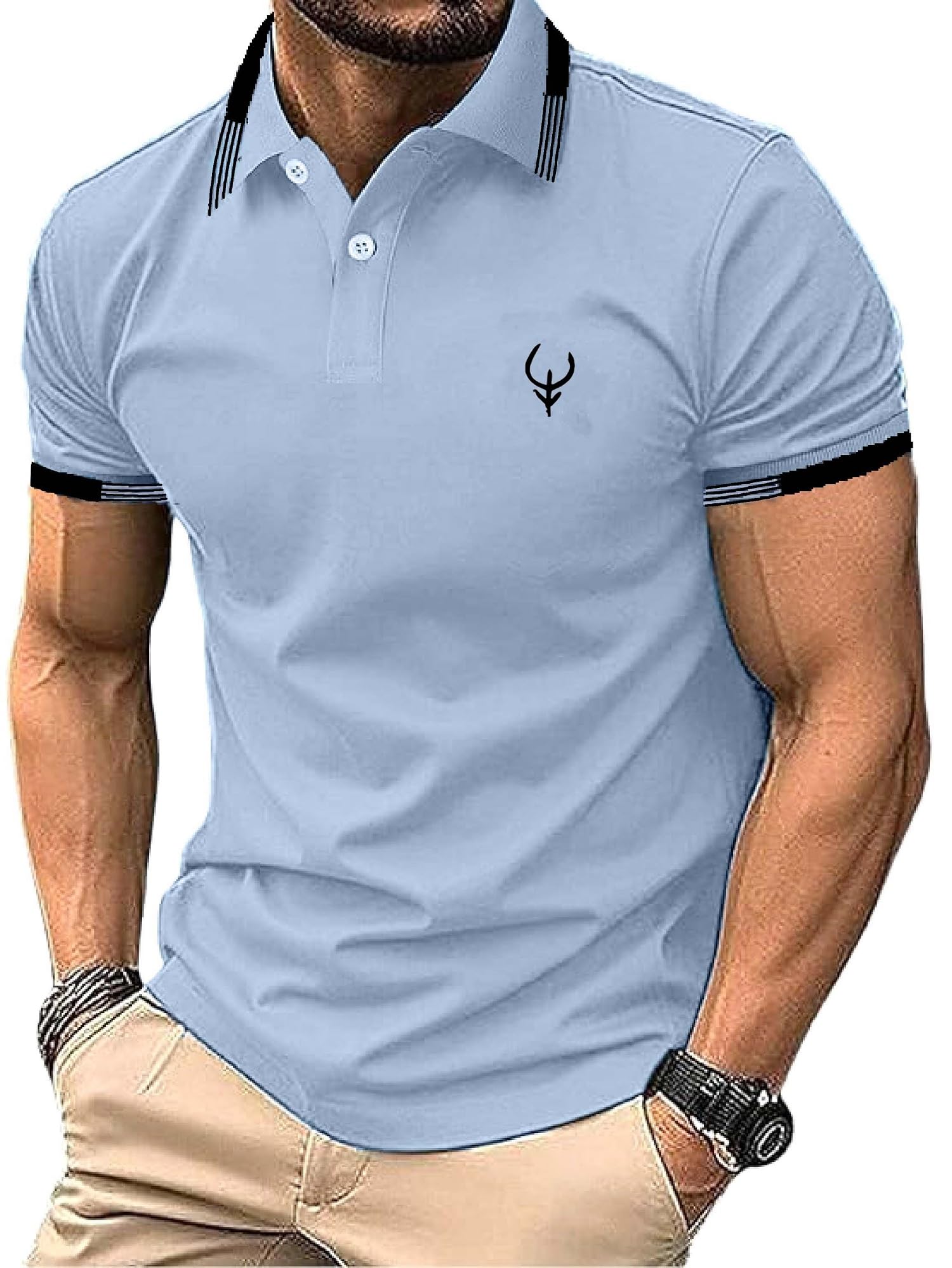 Lymio Men's Polo T-Shirt - Skyblue