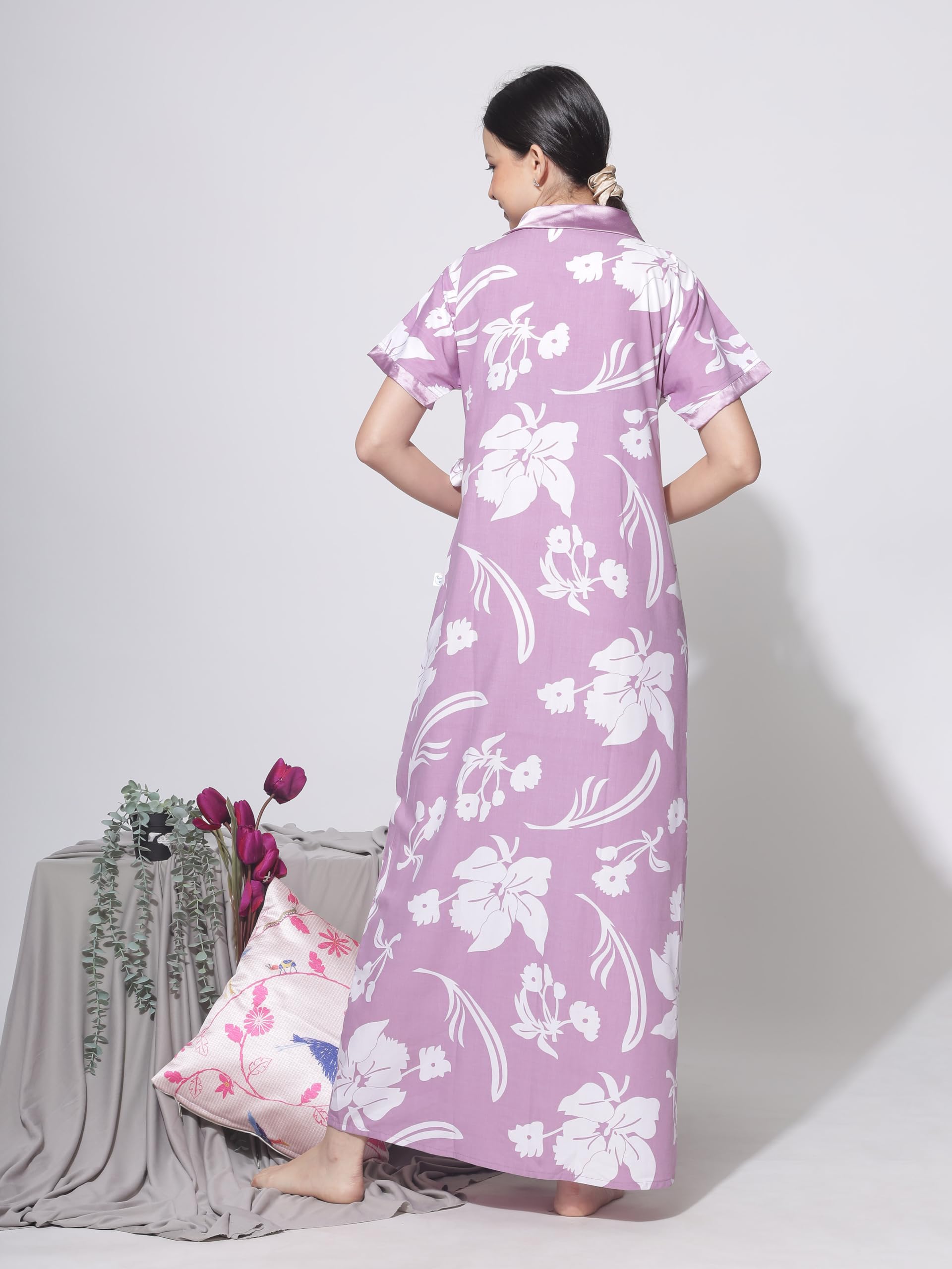 9shines Label Cotton Blend Robe for Women - Image 4