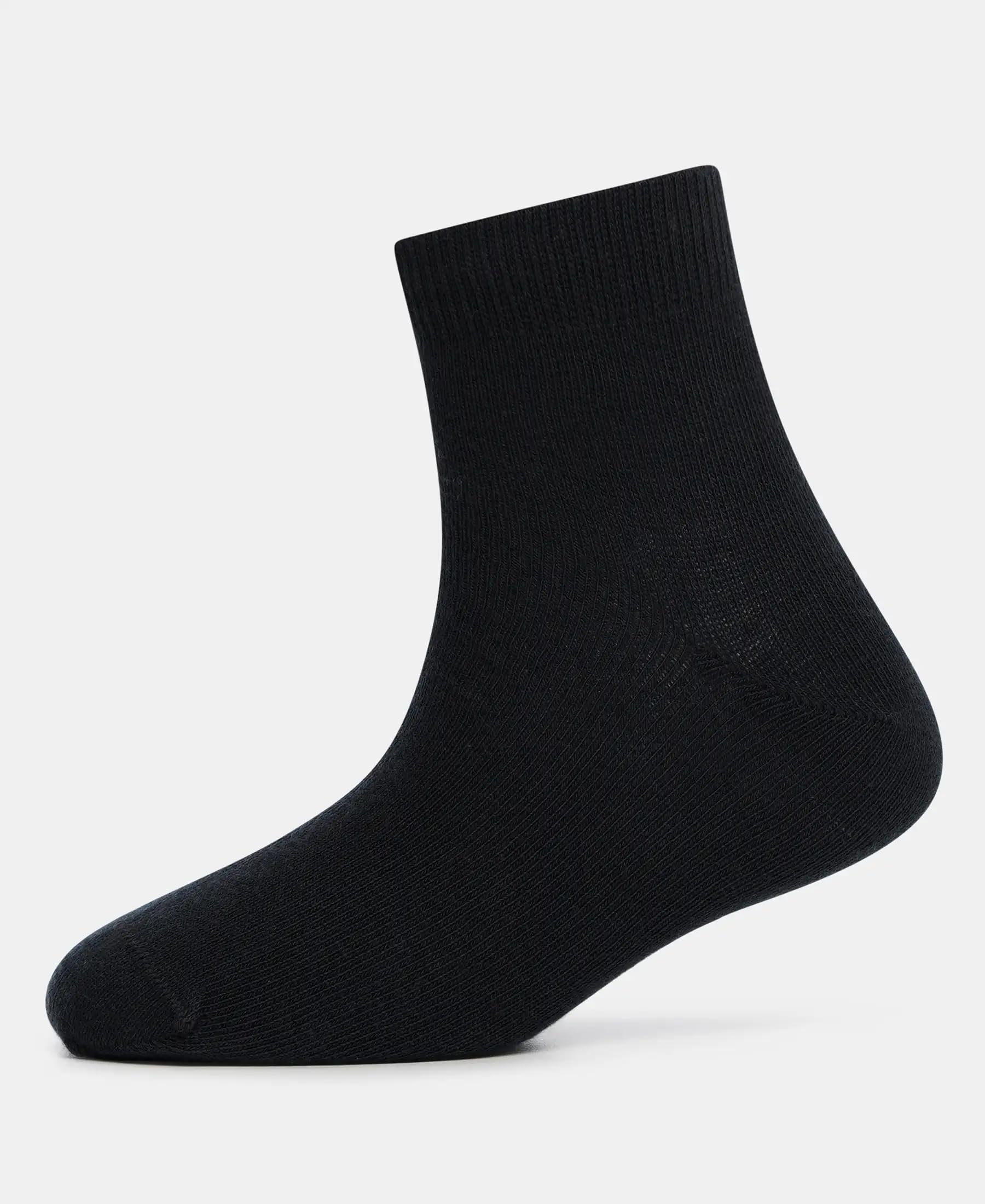 Jockey Kid's Cotton Stretch Ankle Socks - Black - Image 5