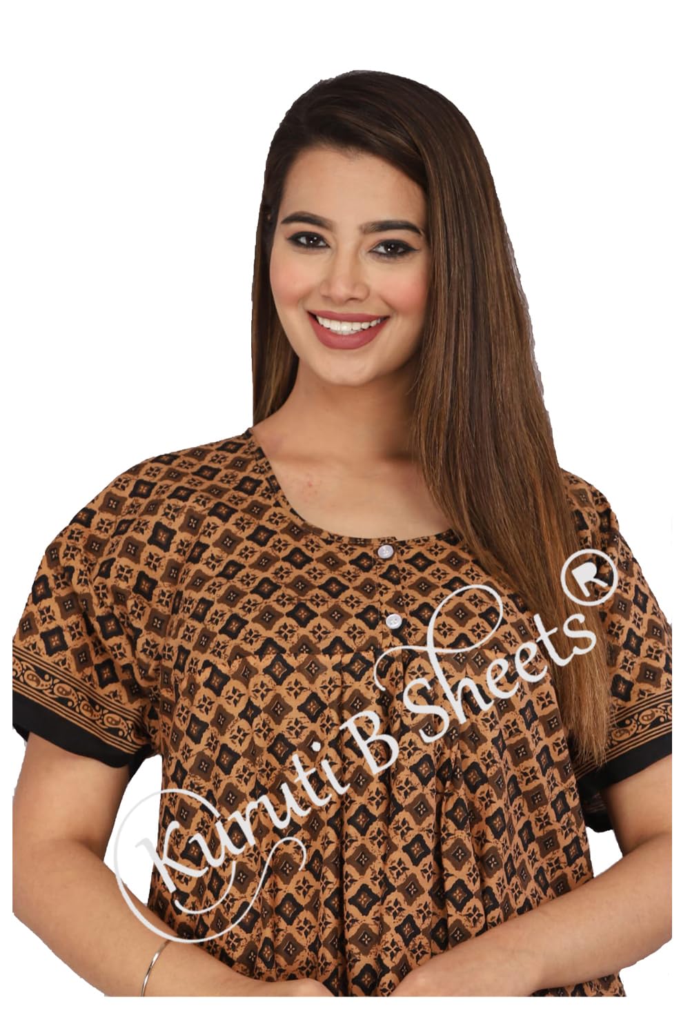 Kuruti Women's Cotton Printed Nighty - Image 2