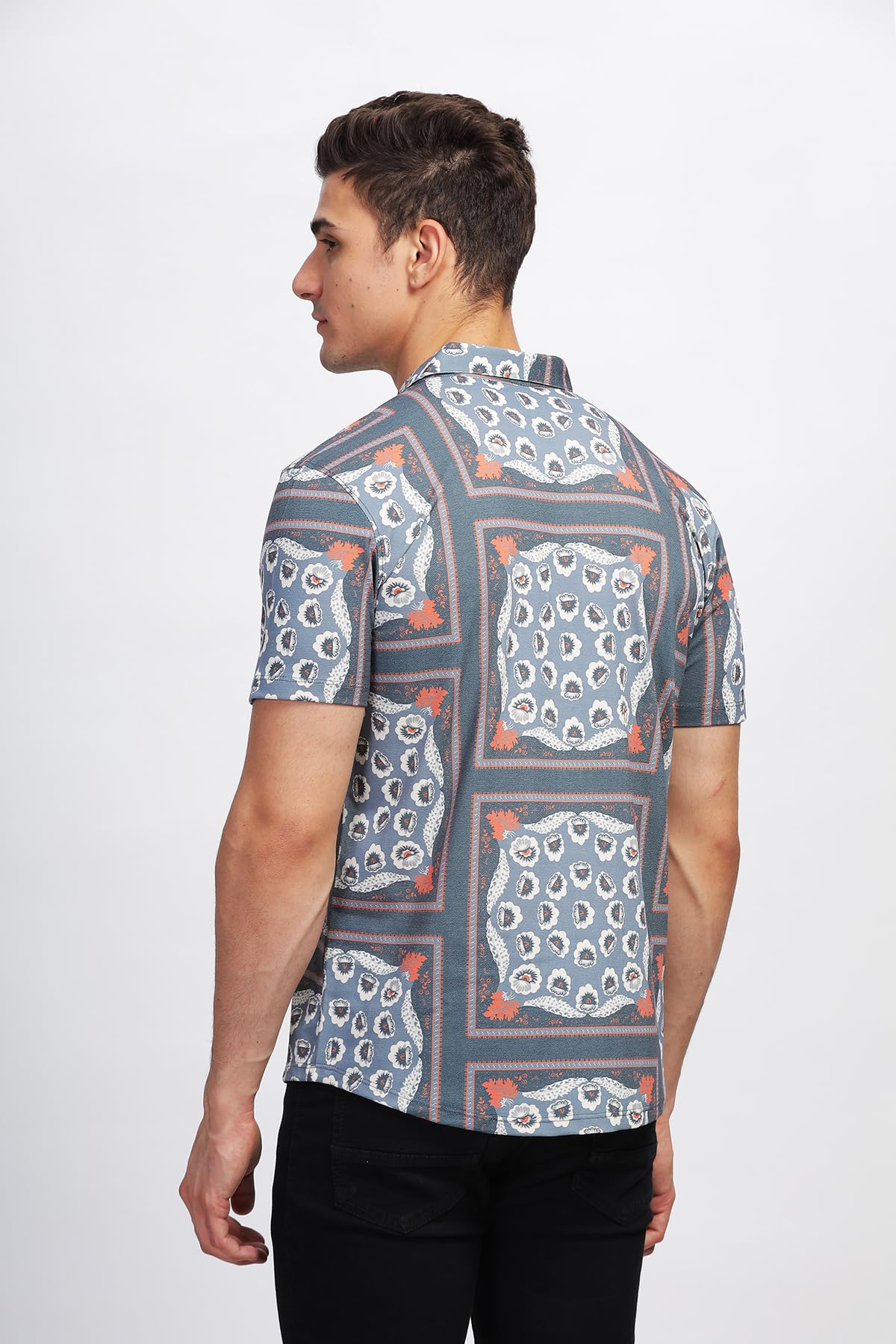 BULLMER Men's Grey Printed Shirt - Image 4
