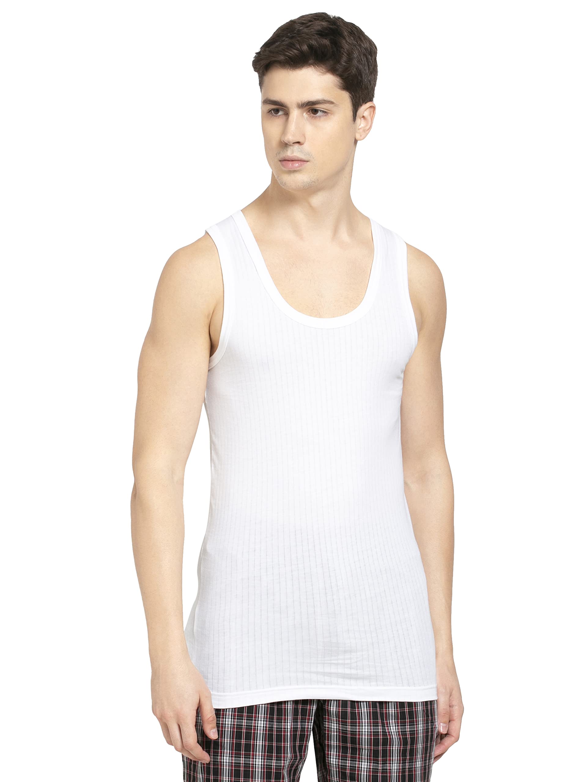 Jockey Men's Cotton Sleeveless Vest - White - Image 2