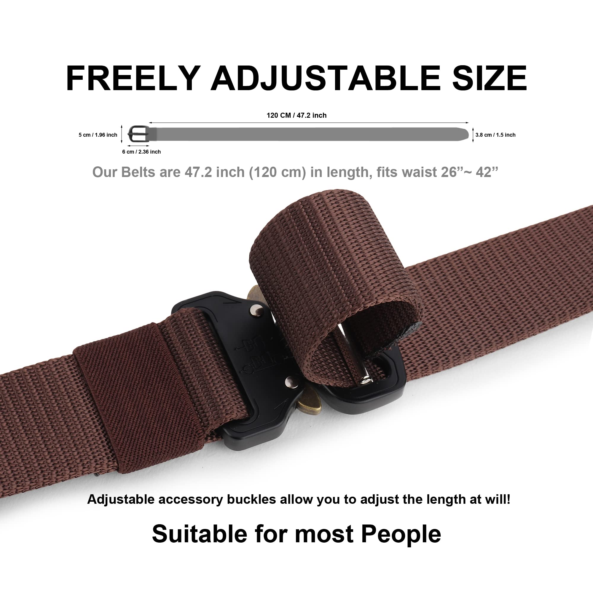 ZORO Men's Nylon Belt - Brown - Image 4