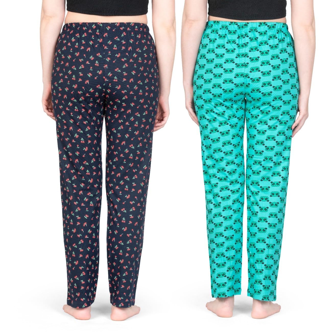 Comfy Real Basics Women's Multicolor Printed Cotton Pyjamas - Image 2