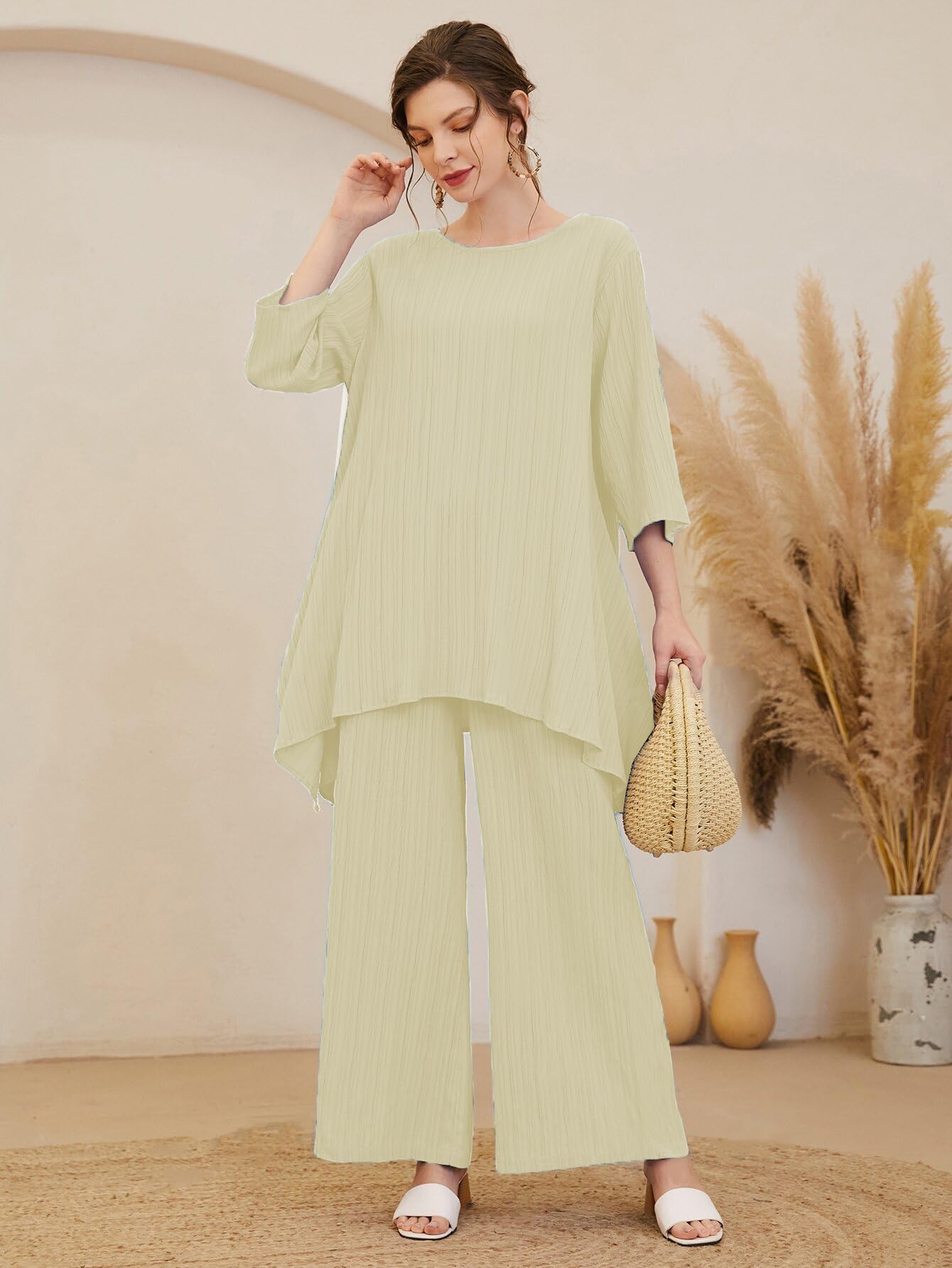 TADKEE Women Cotton Blend Striped Co-ord Set - Image 5