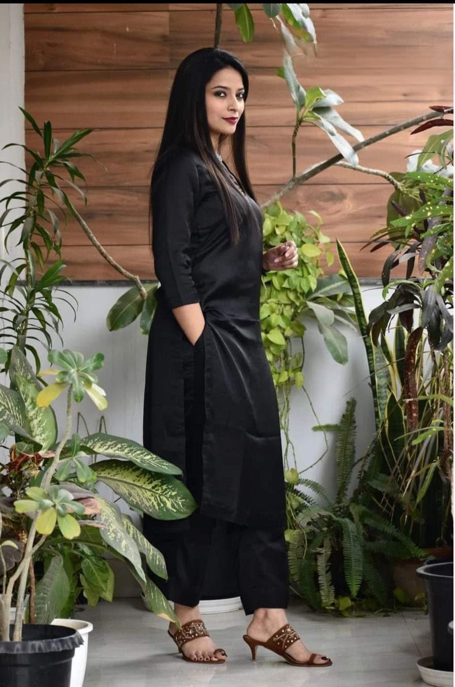 ISTOCAN Solid Rayon Kurta Pant Set for Women - Image 2