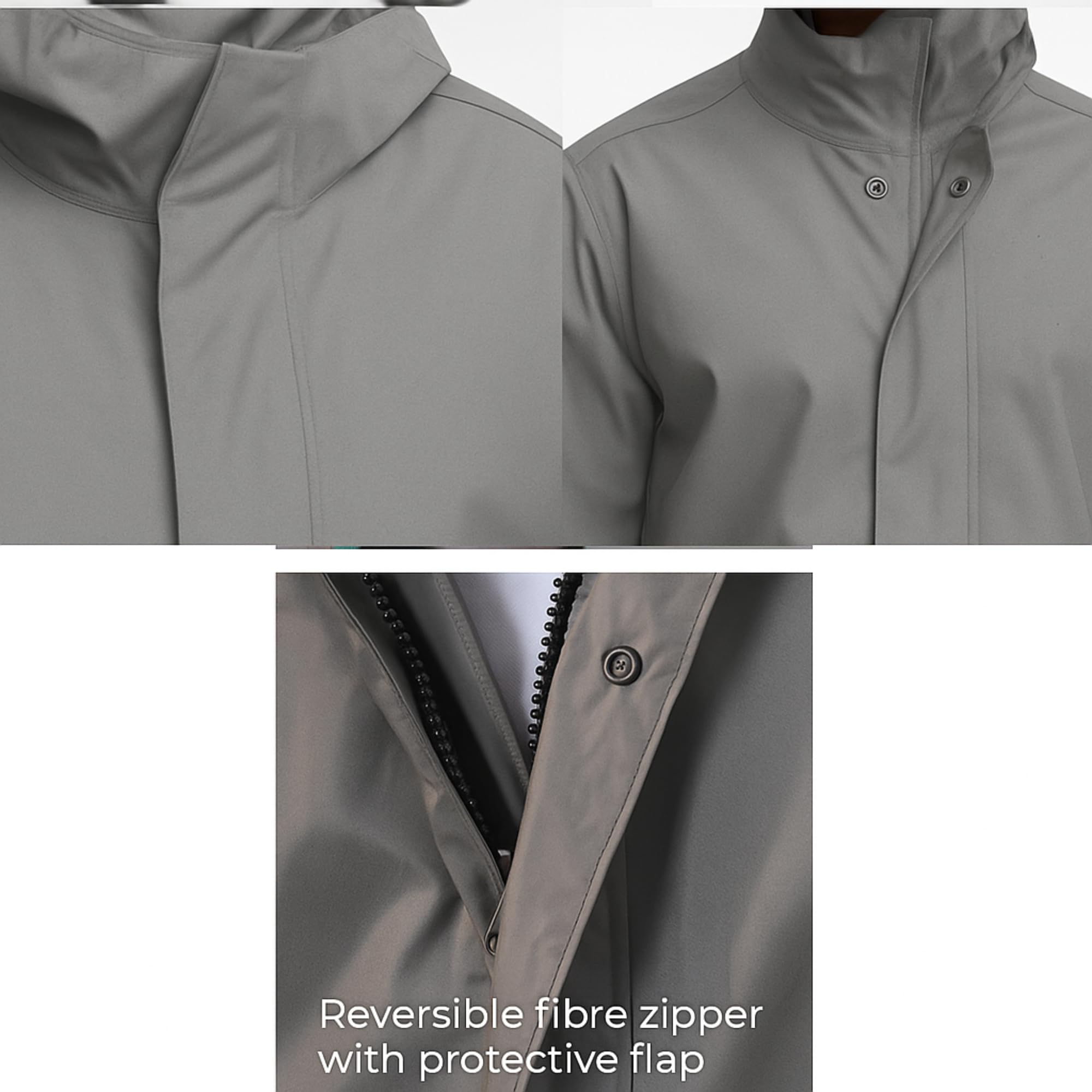 Unox Unisex Waterproof Raincoat Set - Black - Image 2