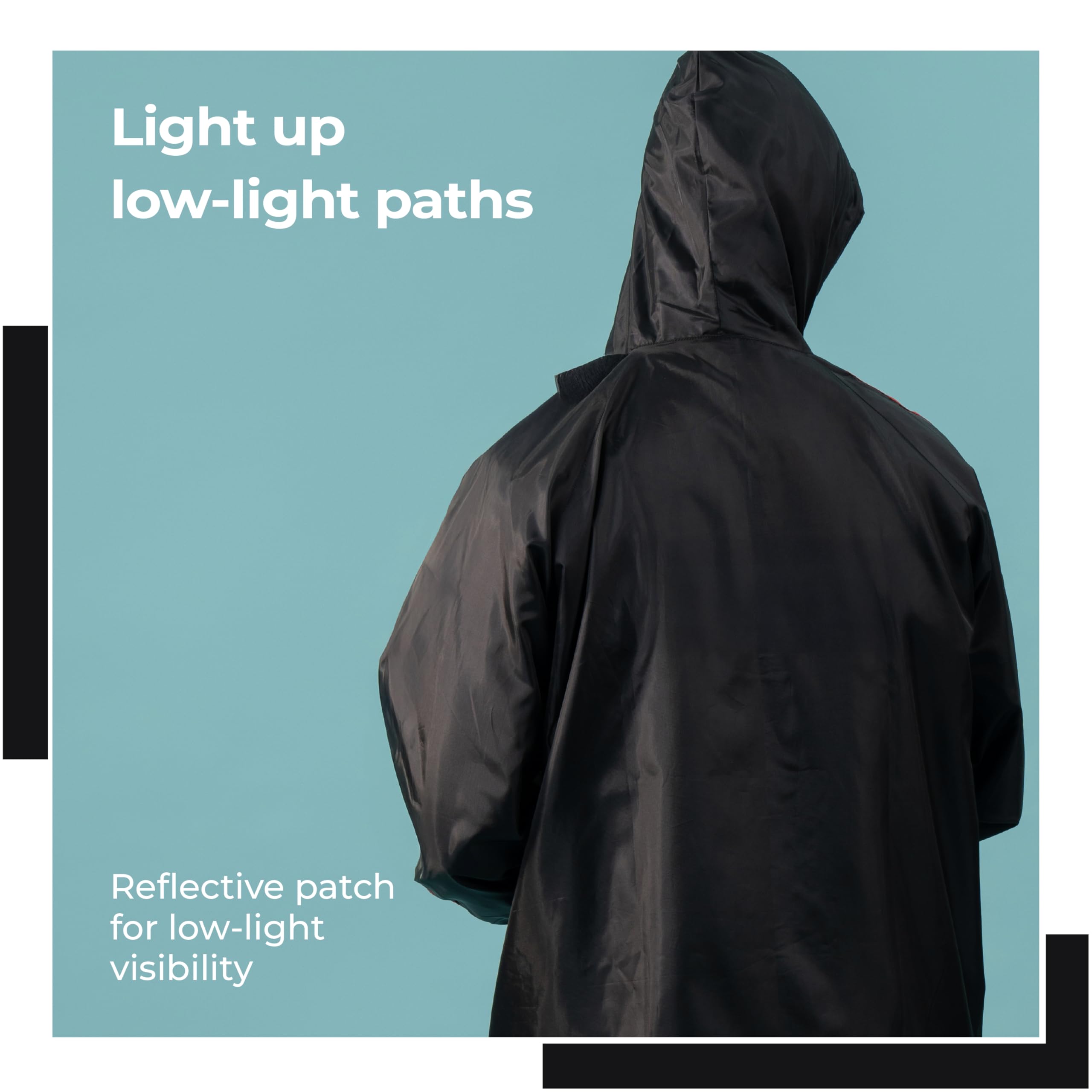 Lifelong Men's Waterproof Reversible Rain Suit - Black - Image 2