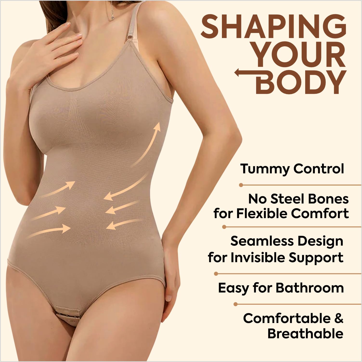 Slimming Thong Bodysuit for Women - Image 5
