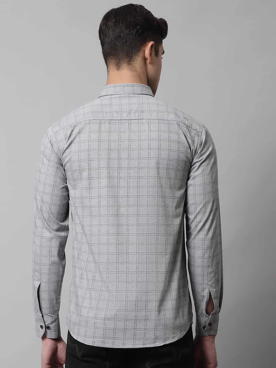 Majestic Man Cotton Checkered Casual Shirt - Image 5