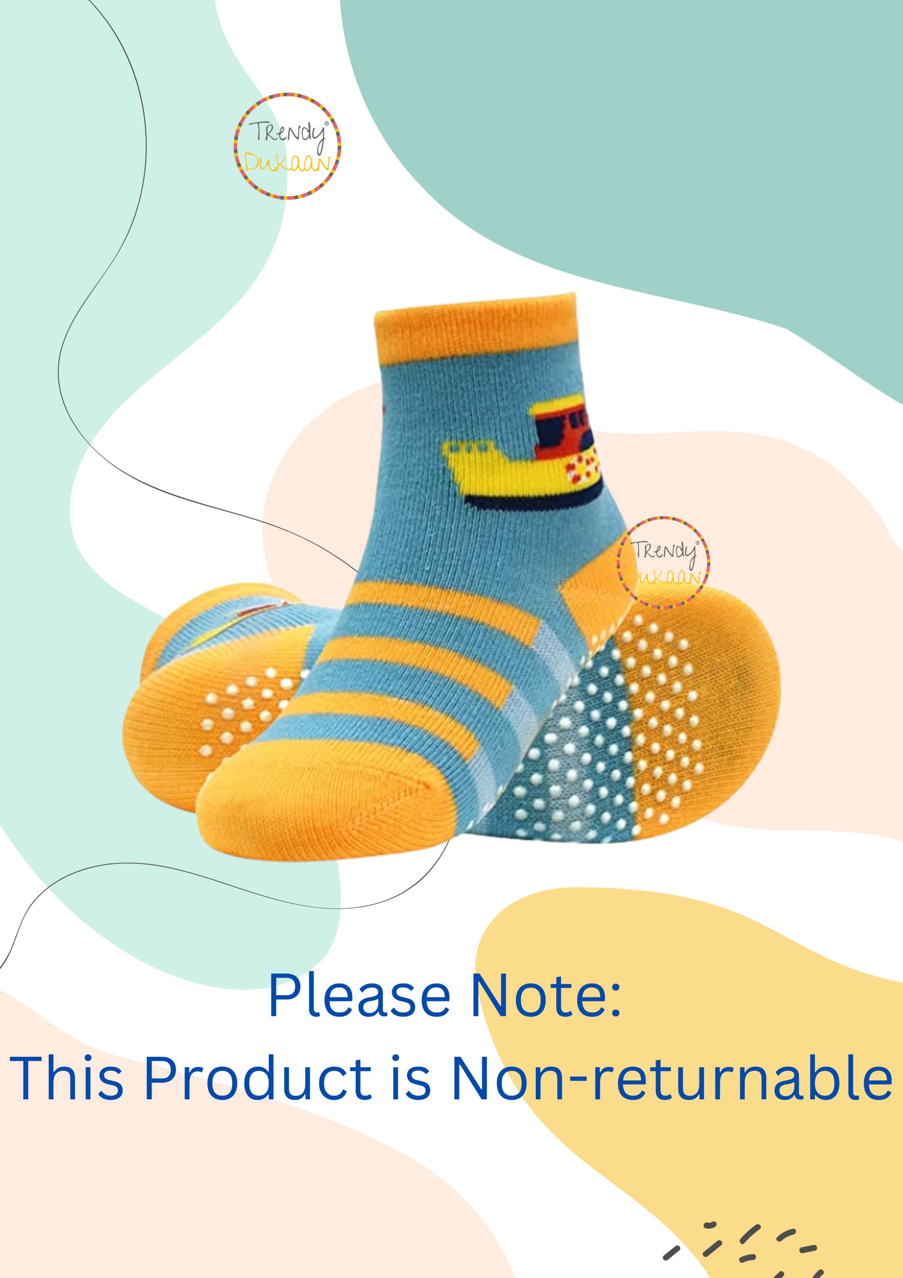 Trendy Dukaan Baby Cotton Blend Socks - Multicolour - Image 2