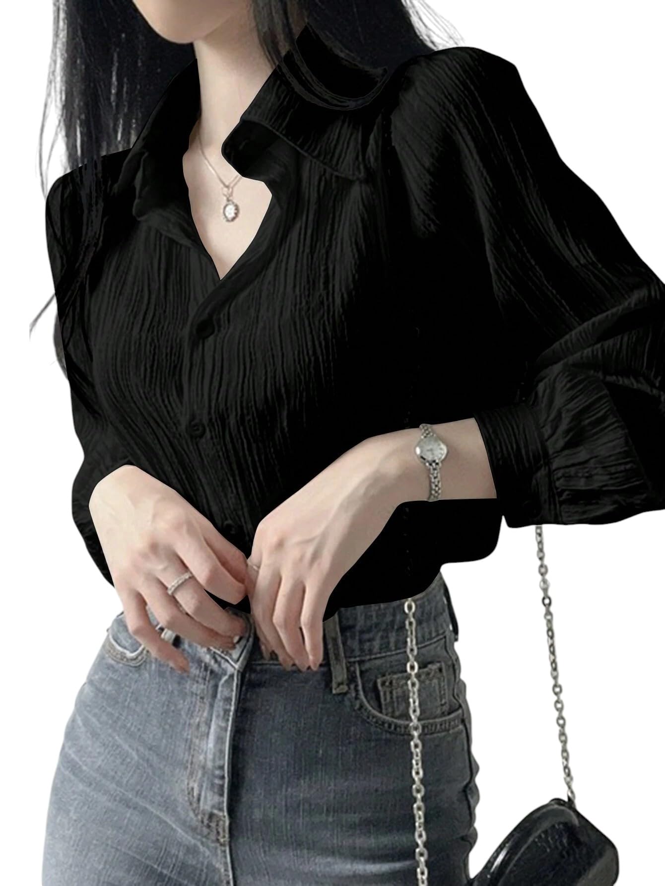 LITZO Office Wear Blouse for Women - Long Sleeve