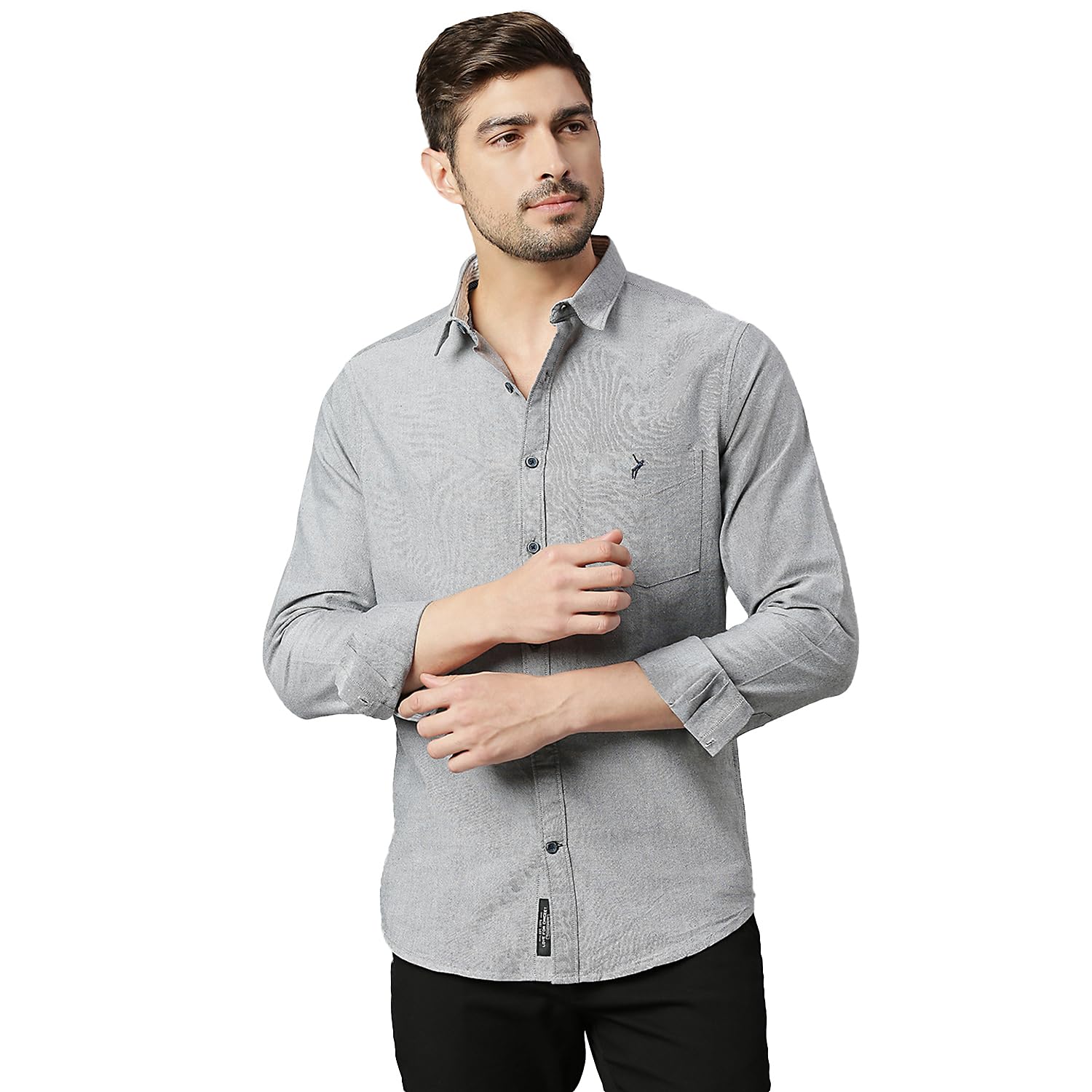 Thomas Scott Black Cotton Shirt for Men